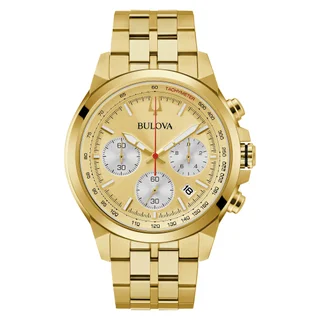 BULOVA CLASSIC GOLD TONE STAINLESS MENS WATCH