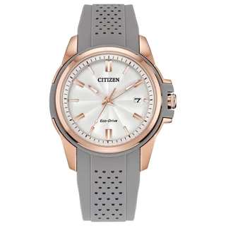 Citizen Eco Drive Weekender Pink Gold Tone Stainless Steel Quartz Women's Watch, 38mm