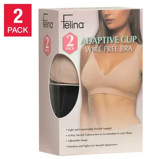 FELINA WOMEN'S ADAPTIVE CUP BRA 2PK