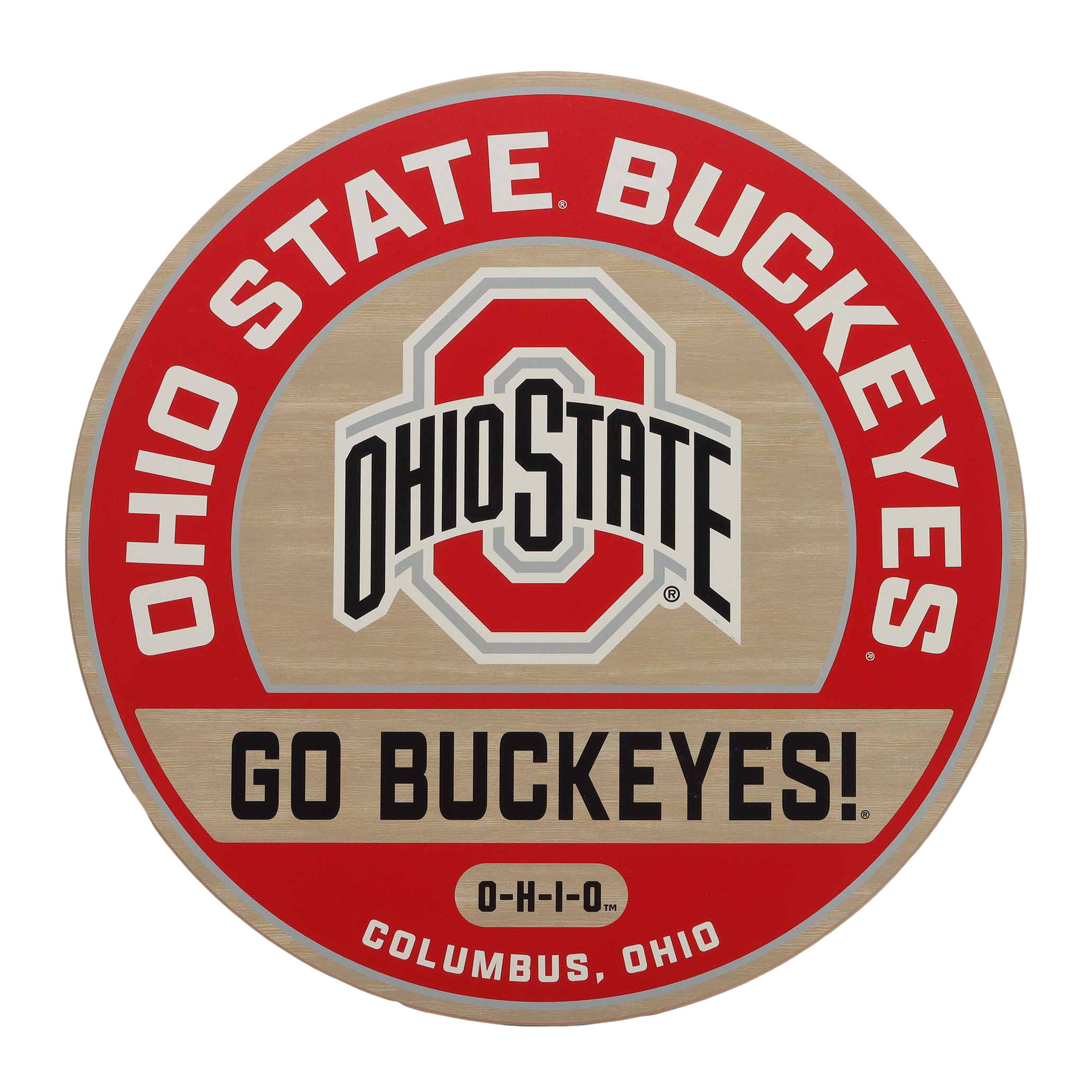 NCAA Wood Round Wall Sign