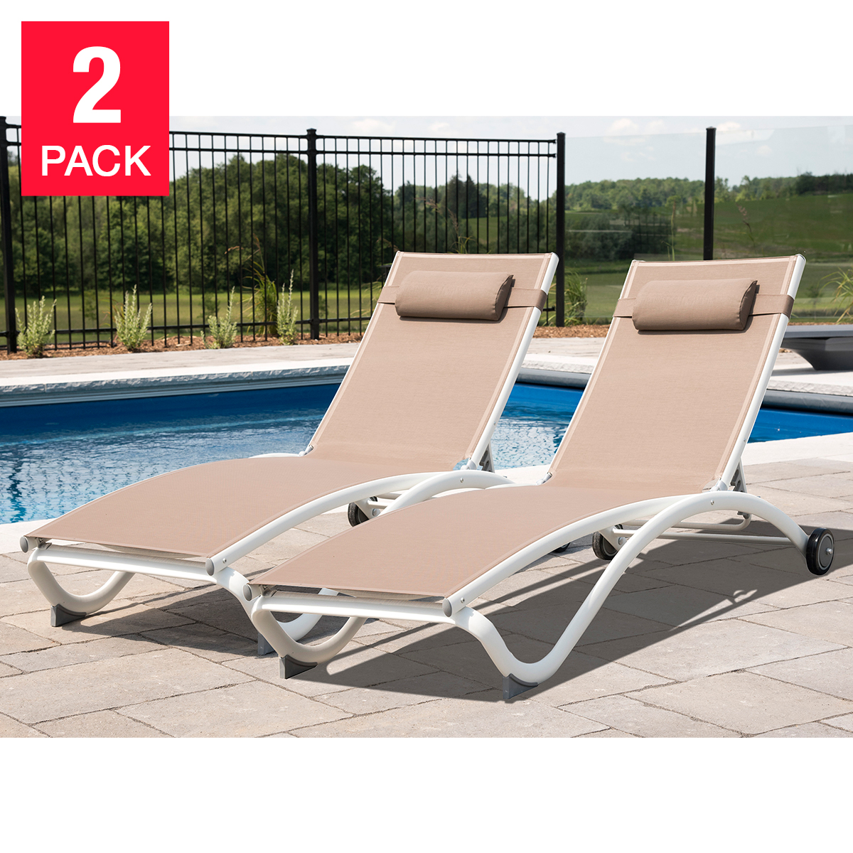 Glendale 4-position Loungers 2-pack