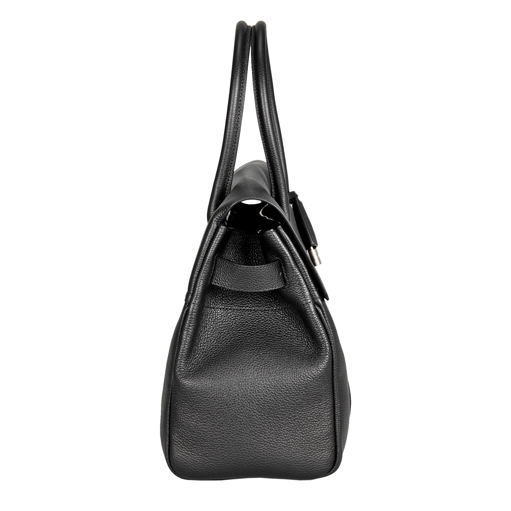 Mulberry Small Bayswater Grain Leather Bag, Black | Costco