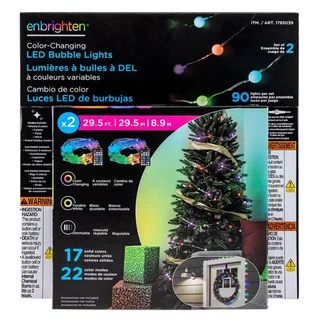 ENBRIGHTEN BUBBLE LIGHT STRINGS 180 COUNT