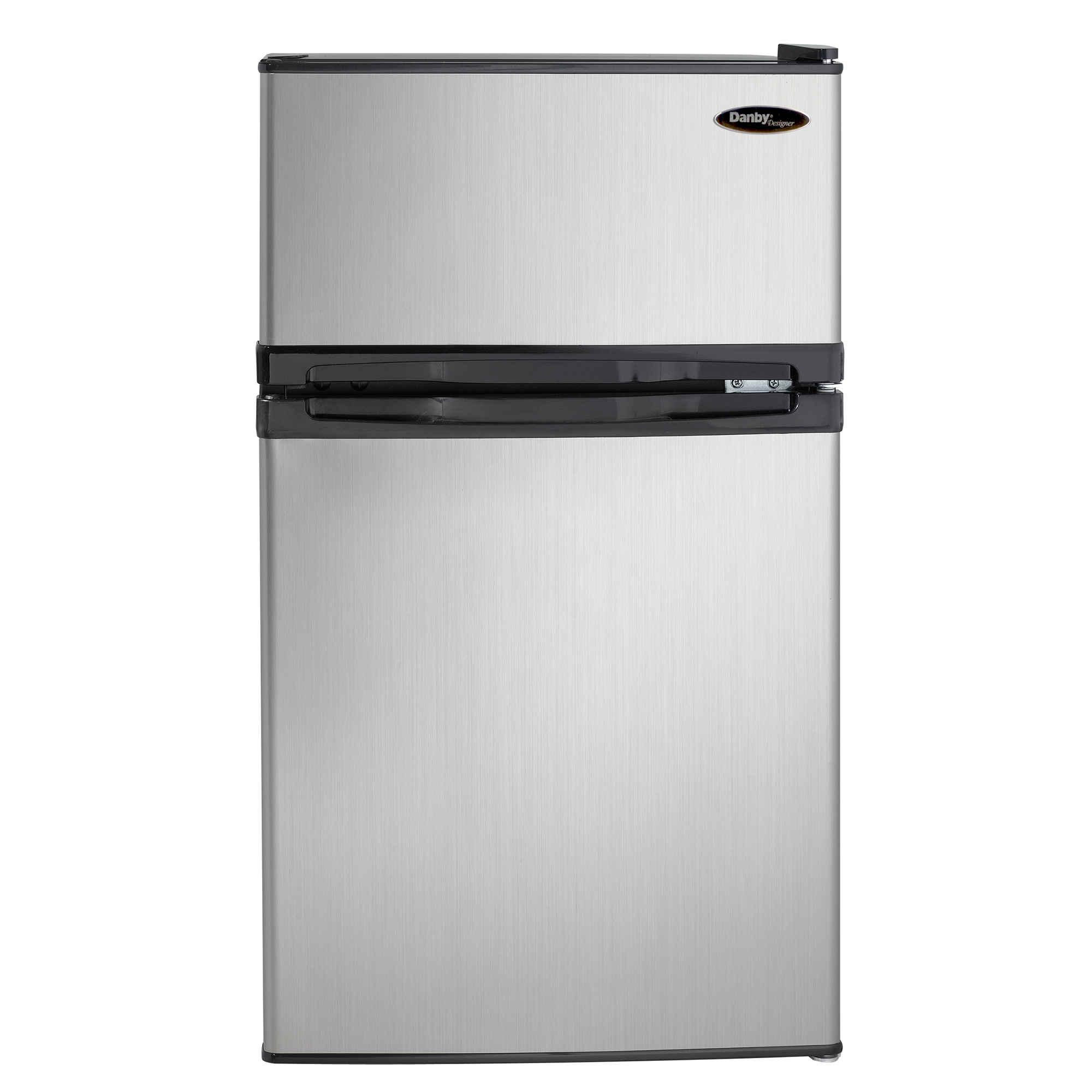 Danby Designer 3.1 cu. ft.  Dual Door Compact Fridge with Freezer in Stainless-steel Look