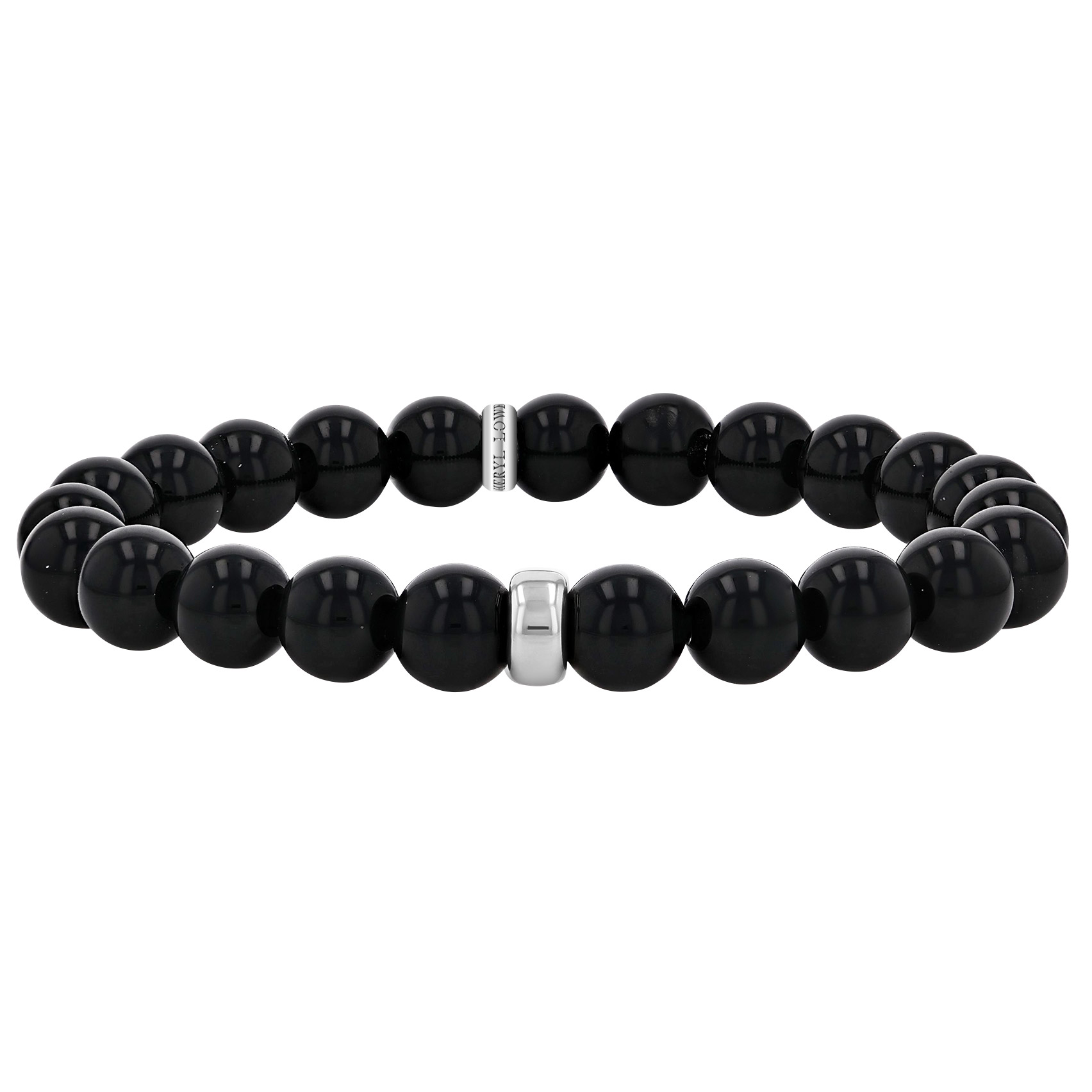 Sheryl Lowe Onyx Bracelet with Smooth Rondelle Accent Bead