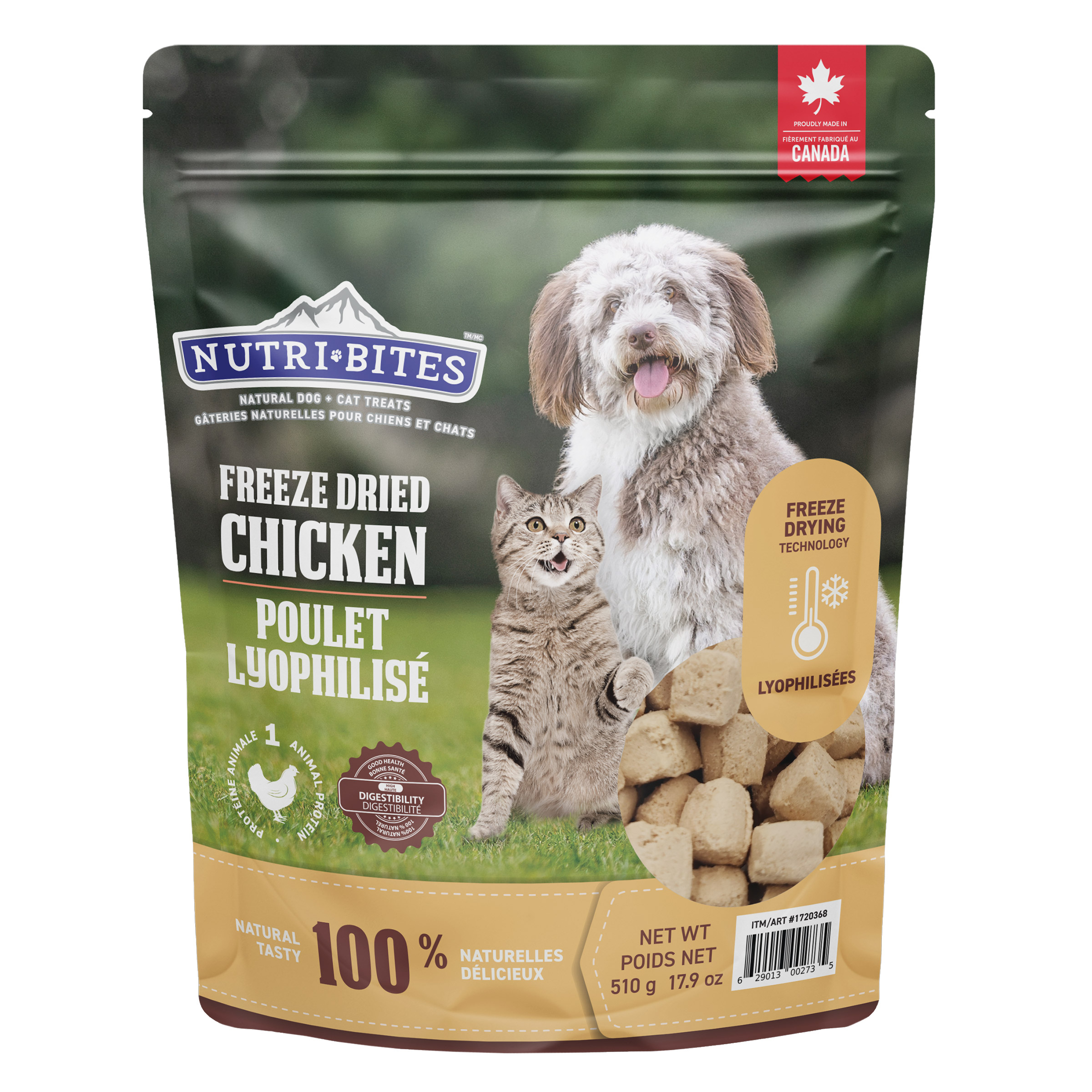 Nutribites Freeze Dried Chicken Pet Treats, 510g