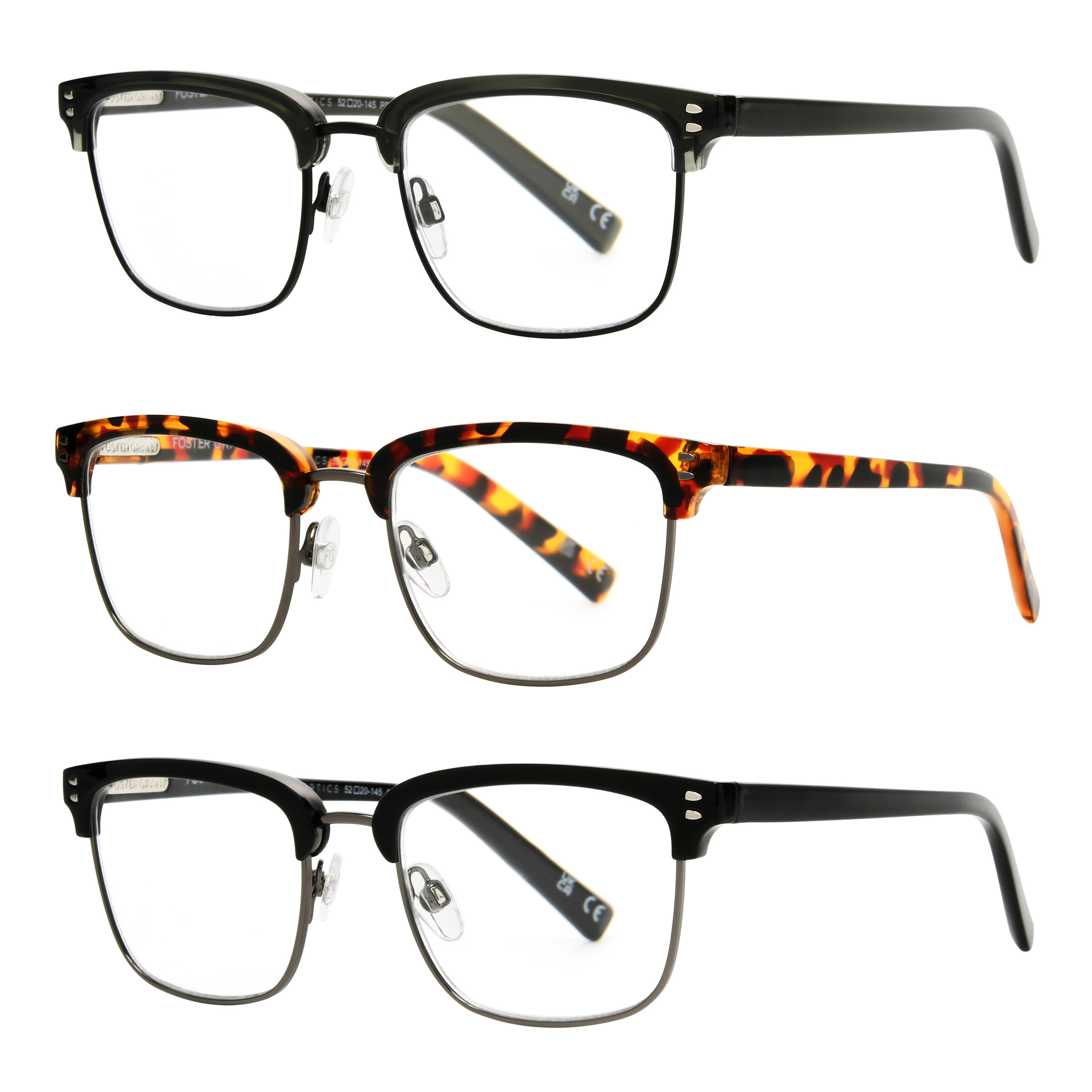 Design Optics by Foster Grant #814 Modern Club Reading Glasses, 3