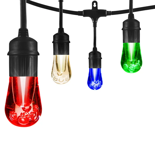 Enbrighten Vibe Wi-Fi Color Changing Vintage String Lights, 24 ft.