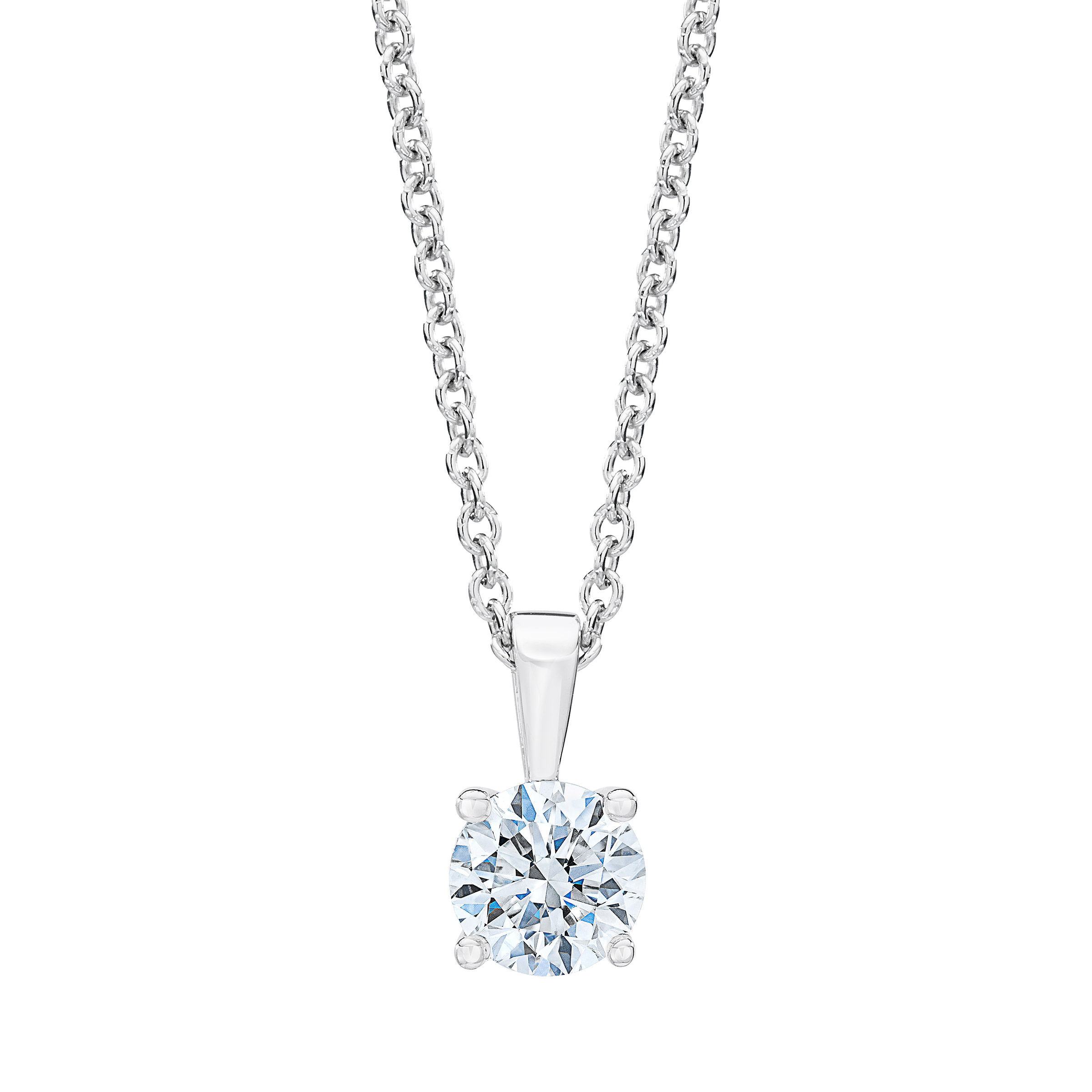Round Brilliant Diamond Solitaire Pendant (0.50 ct)