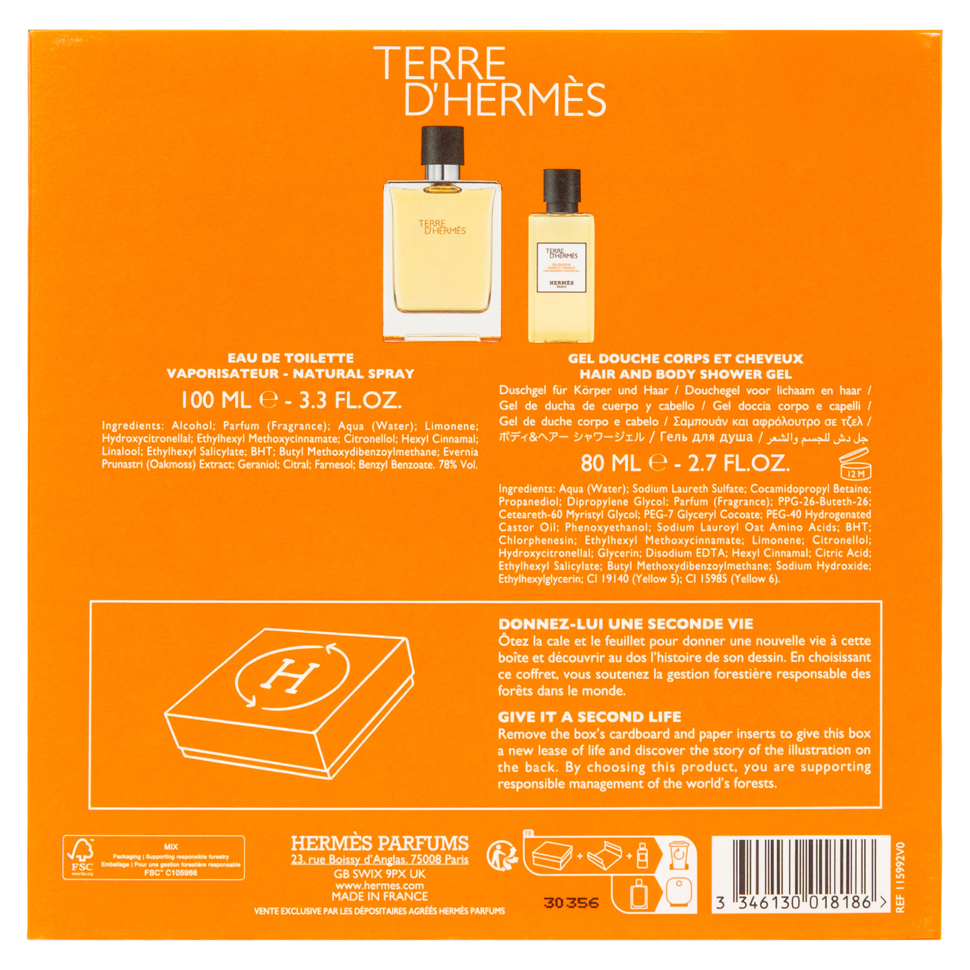 Hermes Terre D'Hermes Gift Set for Men, Eau de toilette | Costco