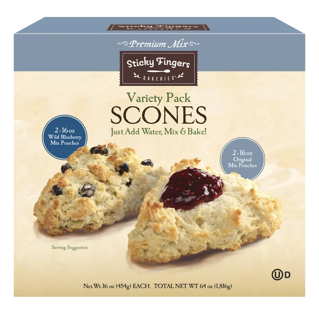 STICKY FINGERS BAKERIE BLUEBERRY & ORIG SCONE 4/16 OZ (64 OZ) 4 LB