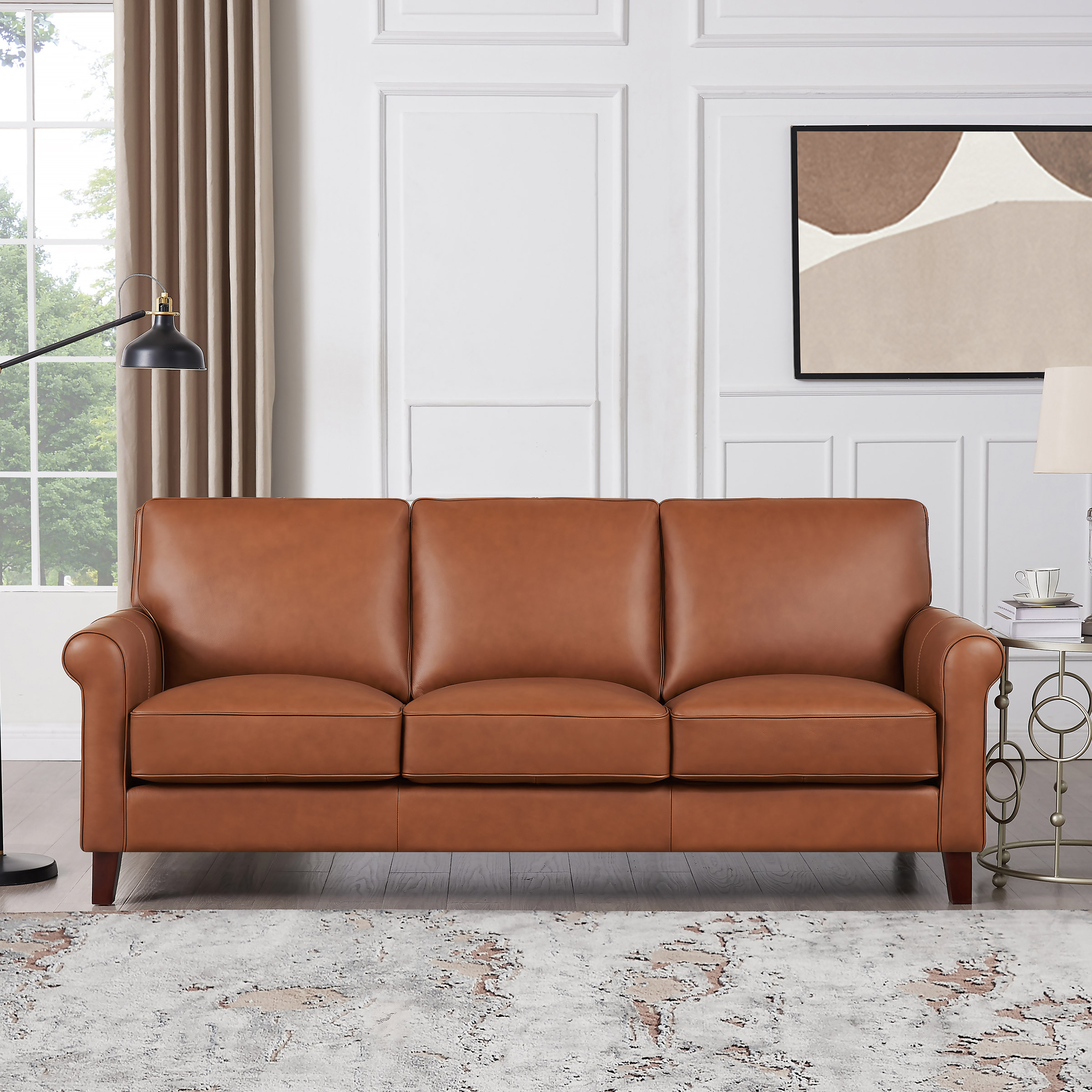 Prospera Home Larsen Top Grain Leather Sofa