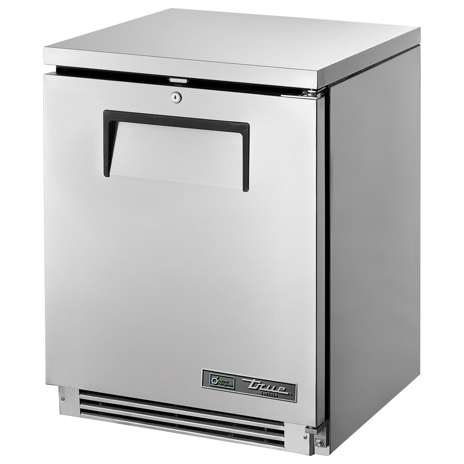 True 24 in. 4.65 cu ft. Commercial Stainless Steel 1 Solid Door Undercounter Freezer