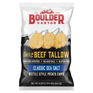BOULDER CANYON BEEF TALLOW CHIPS 22 OZ
