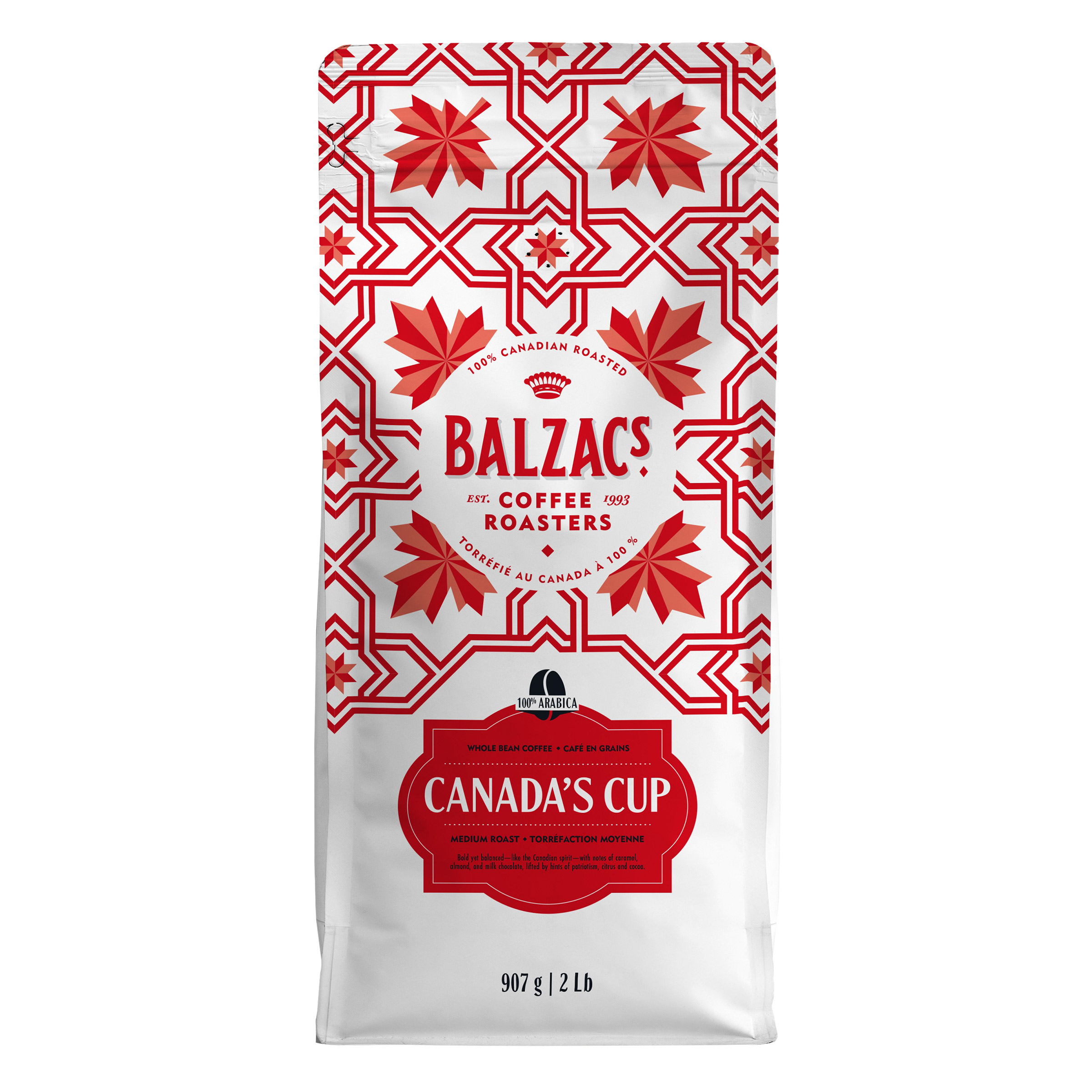 Balzac's Canada's Cup Whole Bean Medium Roast Coffee, 907 g