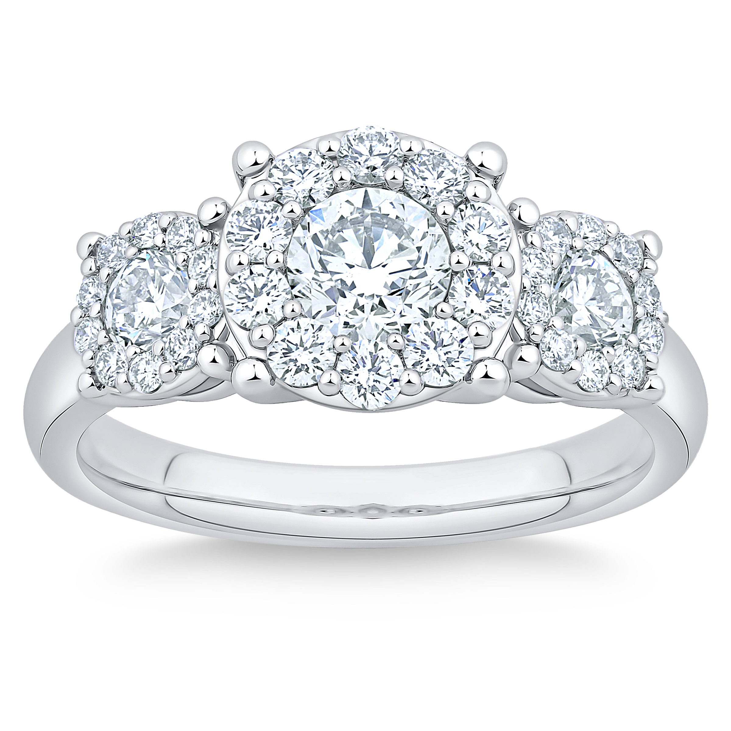 Round Brilliant Diamond Halo Ring (1.30 ctw)