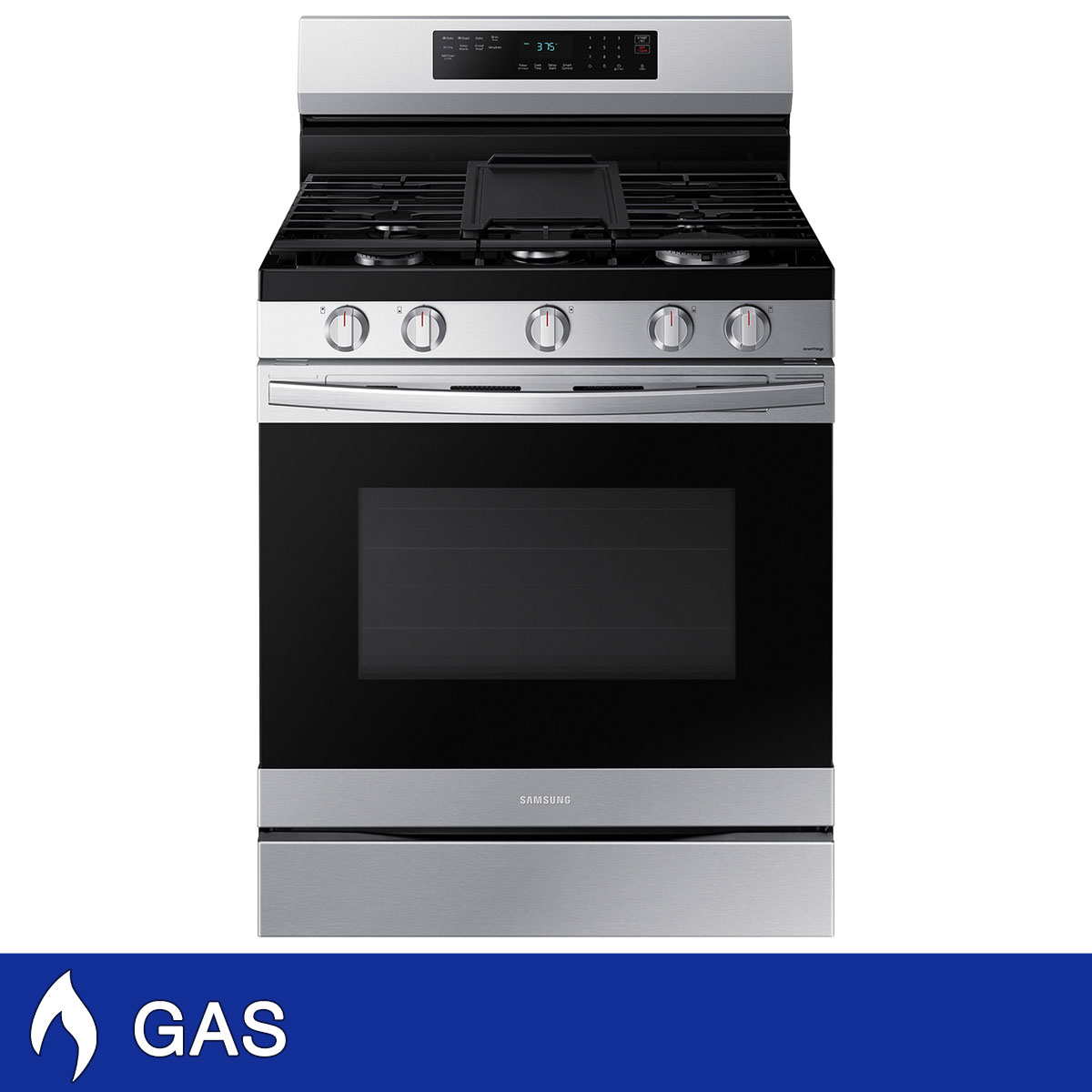 Samsung 6.0 cu. ft. Smart Freestanding GAS Range with No-Preheat Air Fry and Convection