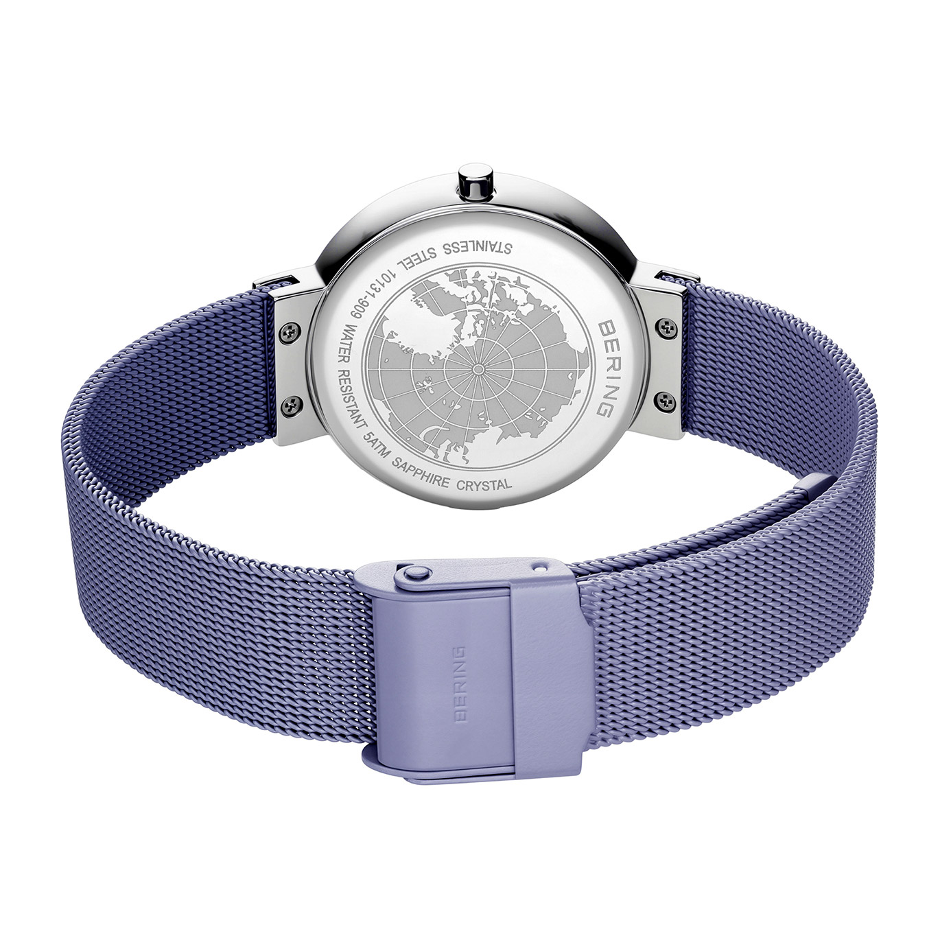 Bering Classic Stainless Steel Lavender Dial Women display picture 1
