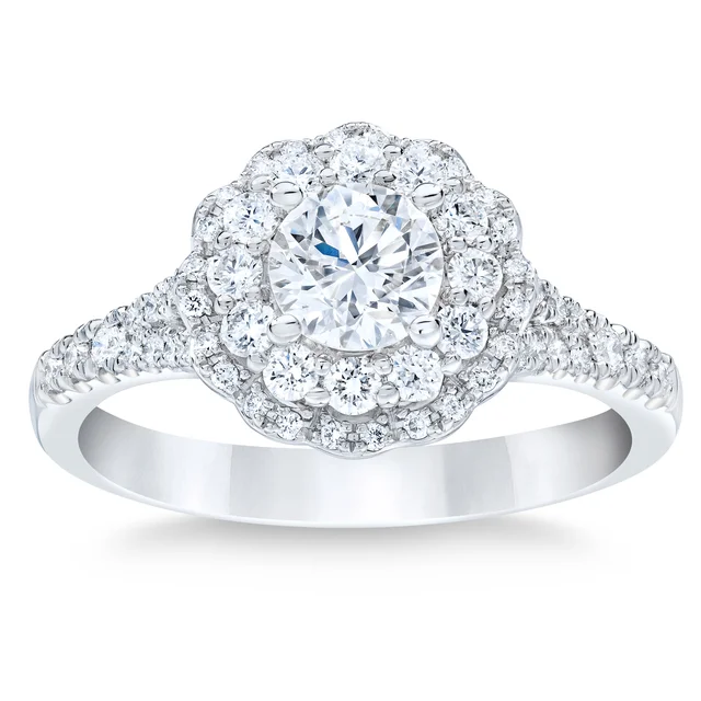 PLATINUM VS2 I 1.20CTW ROUND DIAMOND RING (0.70CTR)