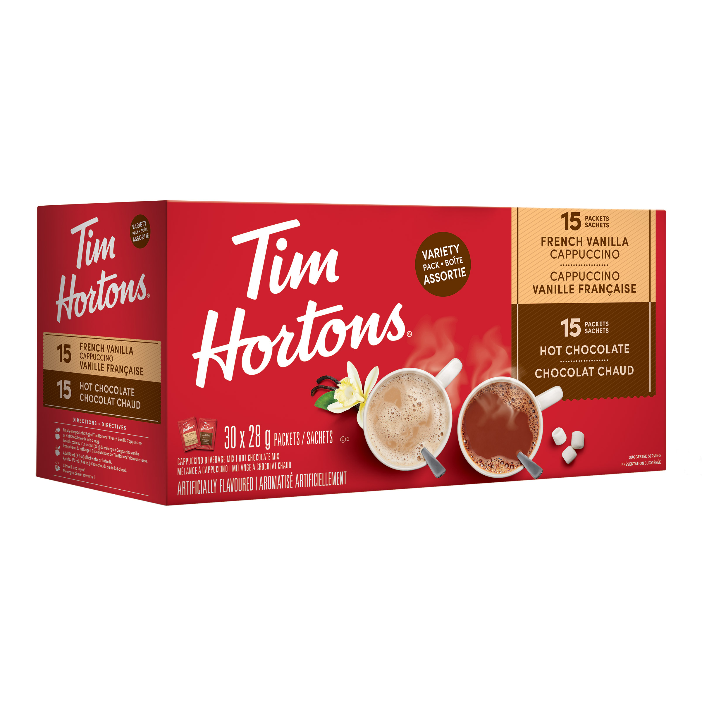 Tim Hortons Hot Chocolate and French Vanilla Cappuccino Variety