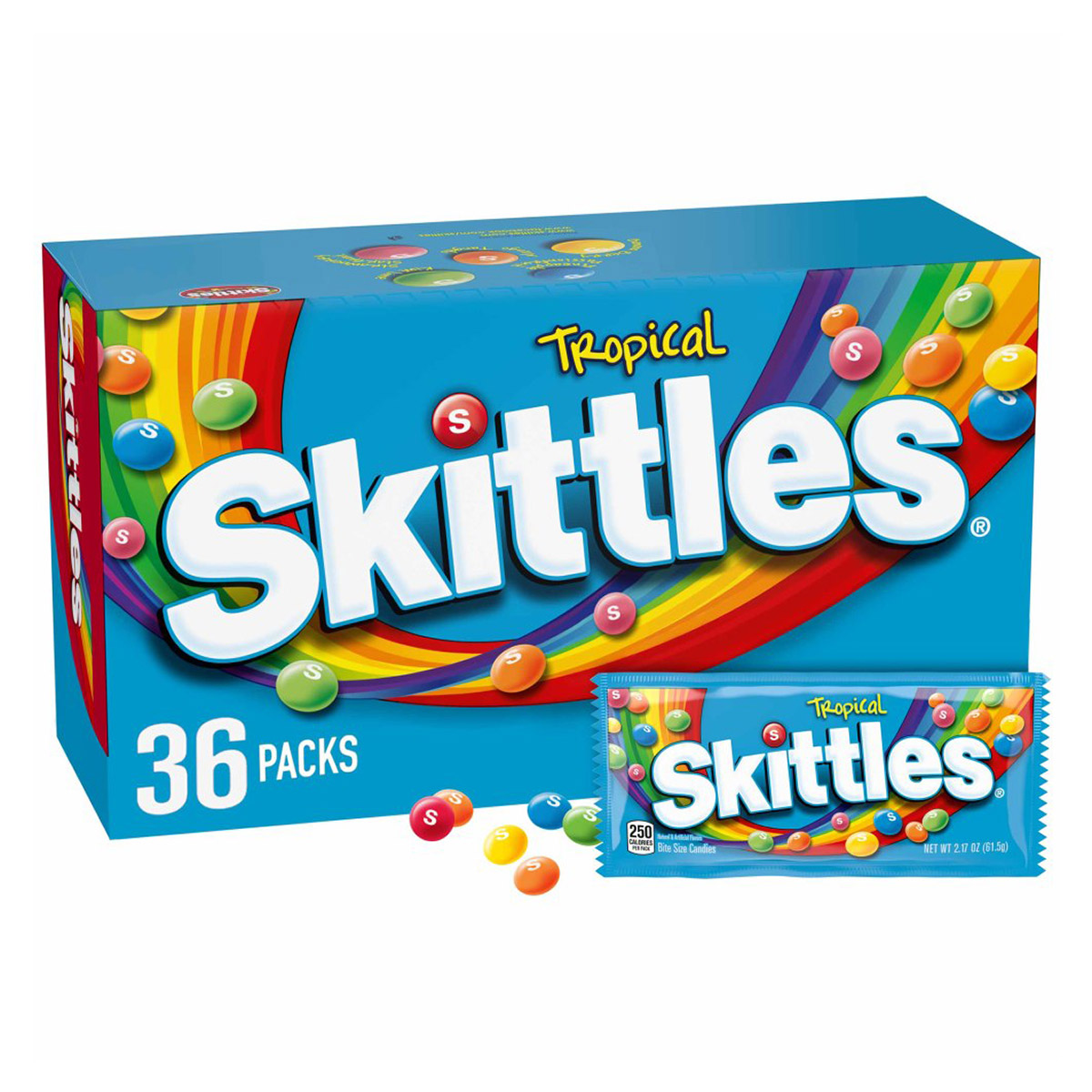 Skittles Bite Size Candy  Tropical   2.17 oz  36-count