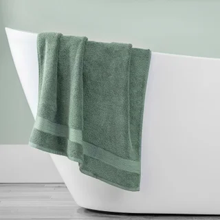 PURELY INDULGENT GREEN WATER BATH TOWEL 30" X 58"