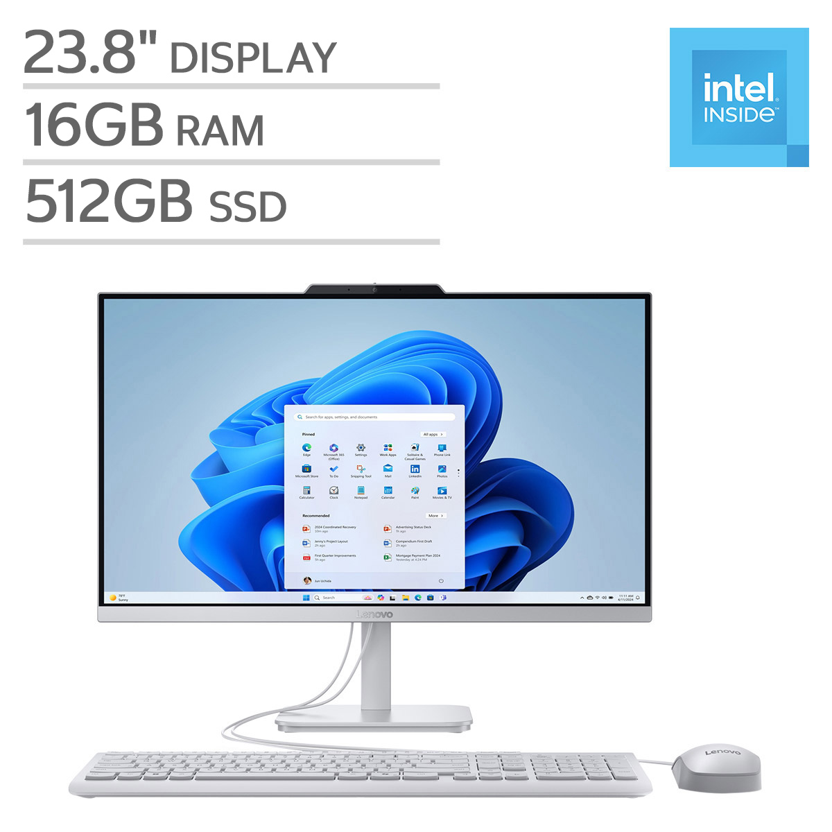 【Lenovo】F0JN000EJP A100：23.8型FHD 新品！ Lenovo A100 23.8