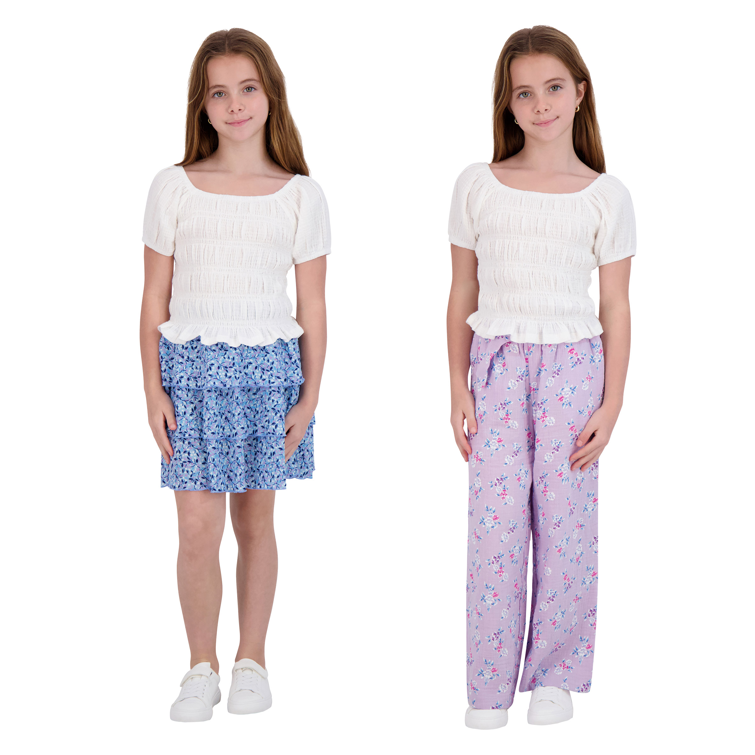 French Connection Youth 3-piece Purple Pant & Skirt Set | Costco