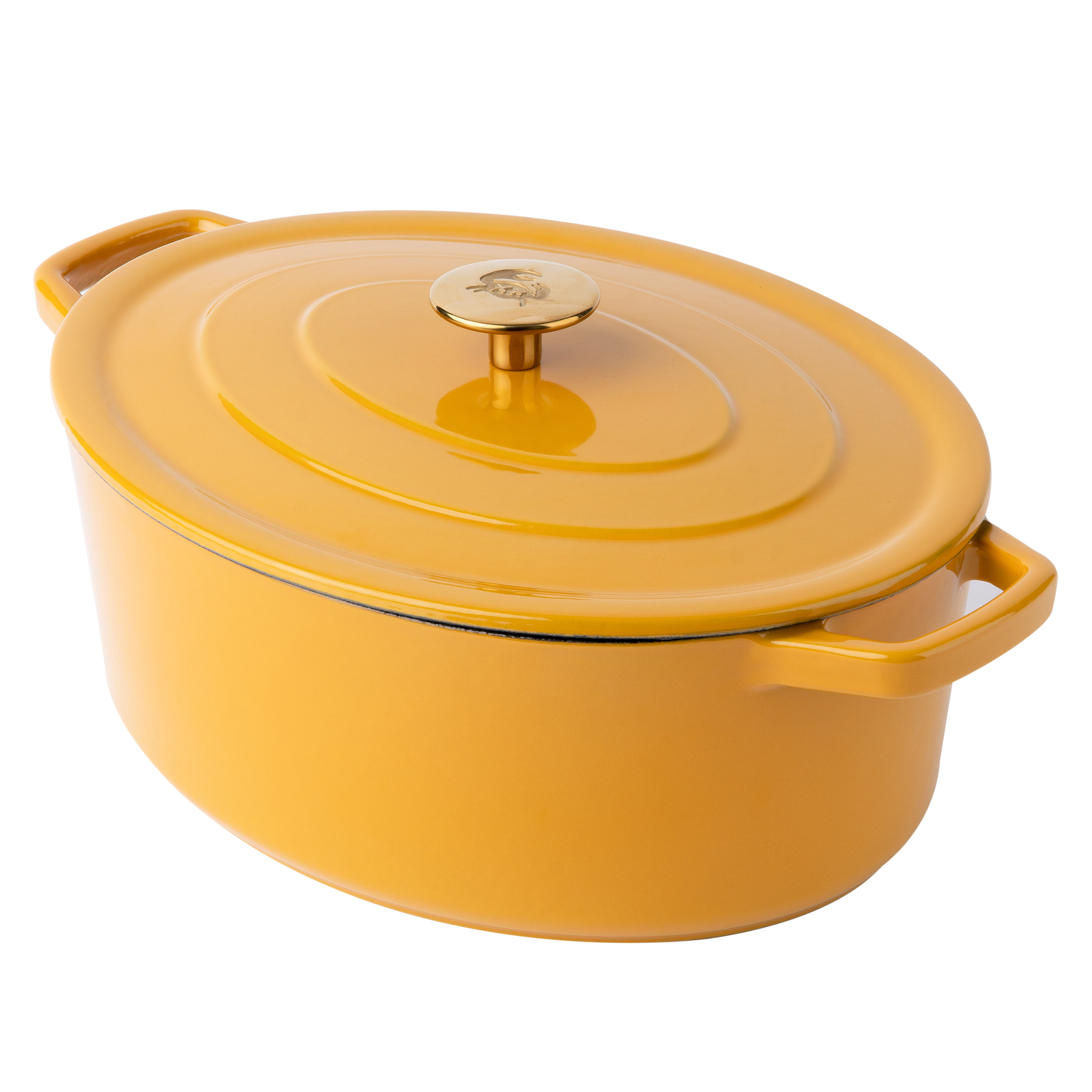 Chuck Hughes Dutch Oven, Oval, Cast Iron, 5.2 L (5.5 qt.)