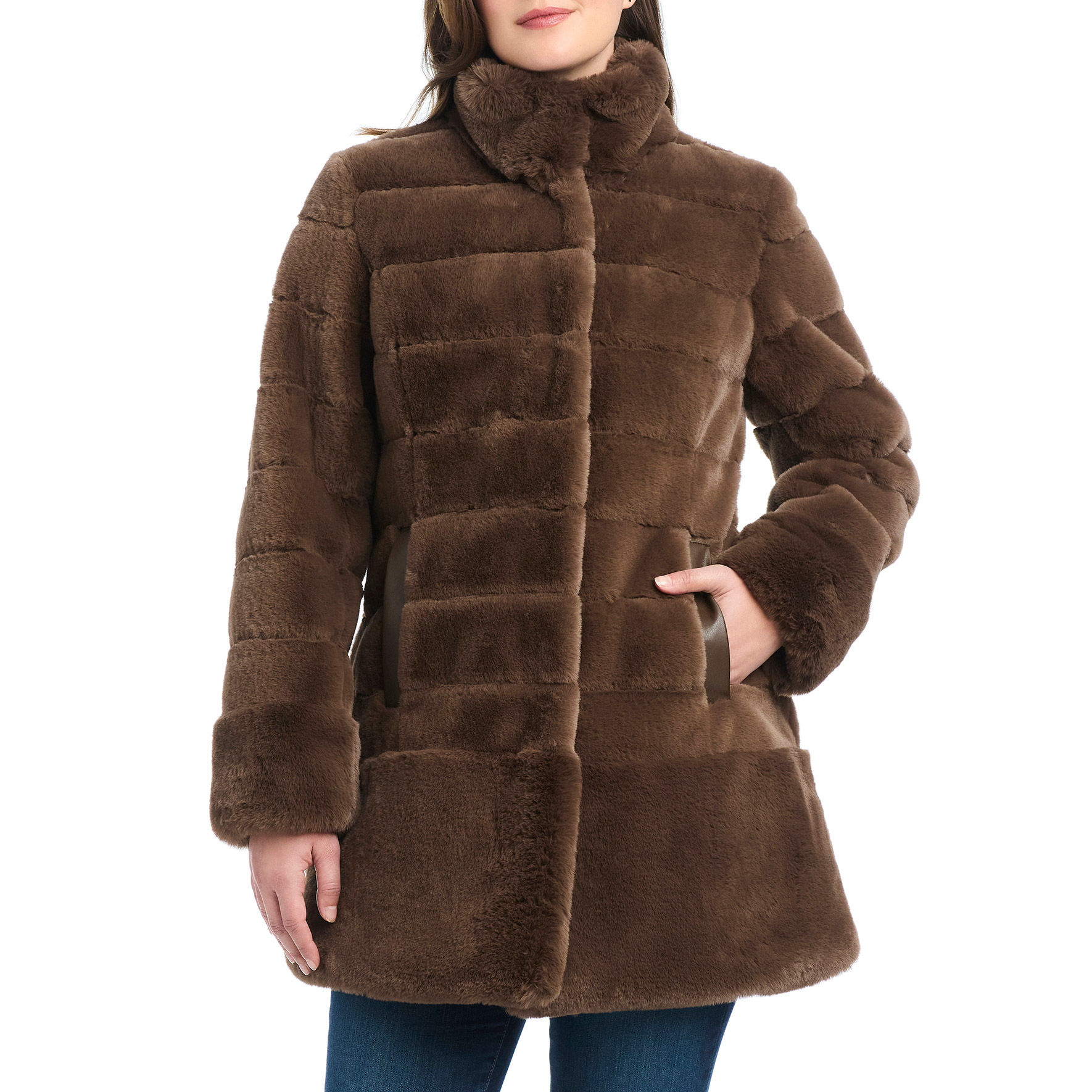 Jones New York Women's Faux Fur Jacket
