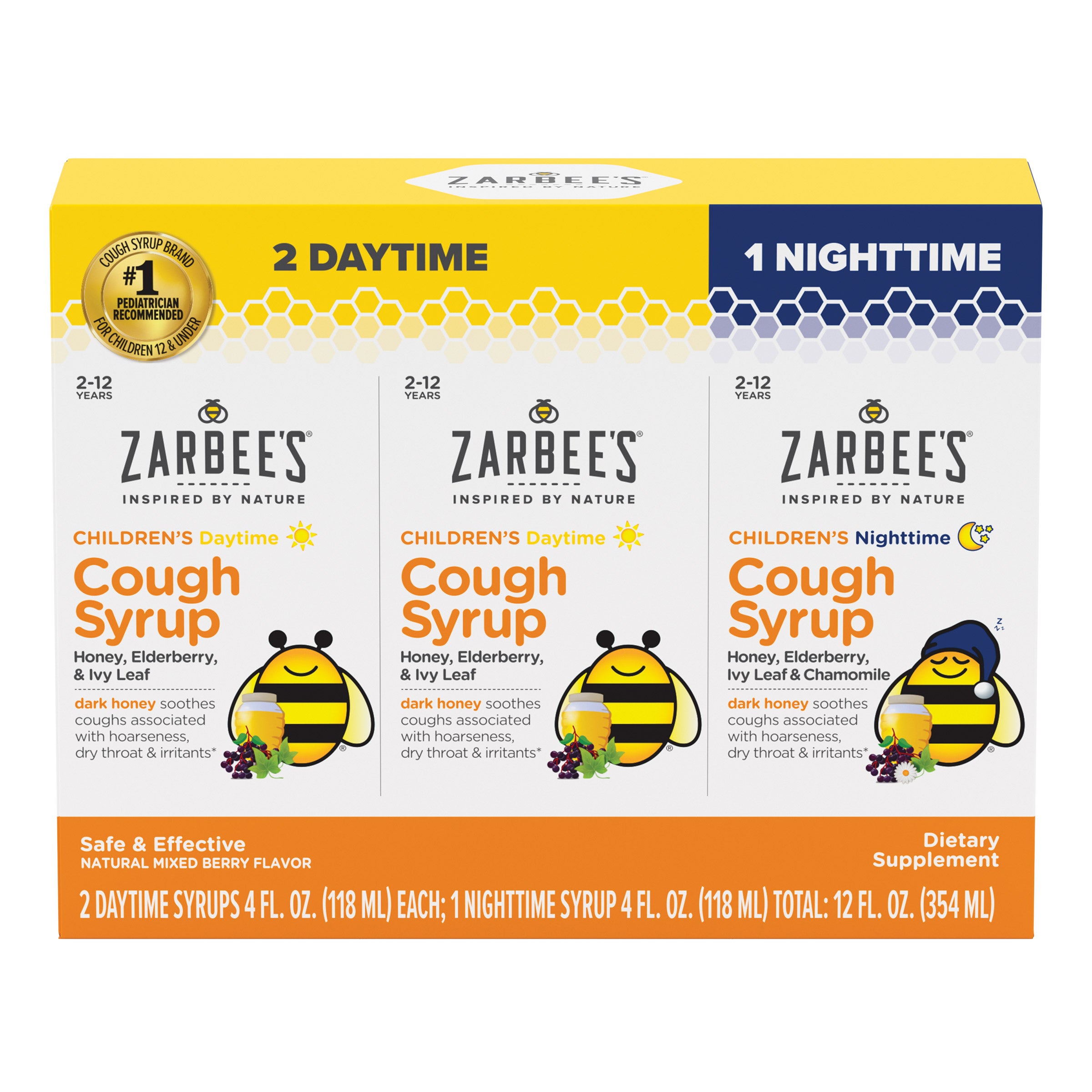 Zarbee's Children's Cough Syrup Daytime + Nighttime