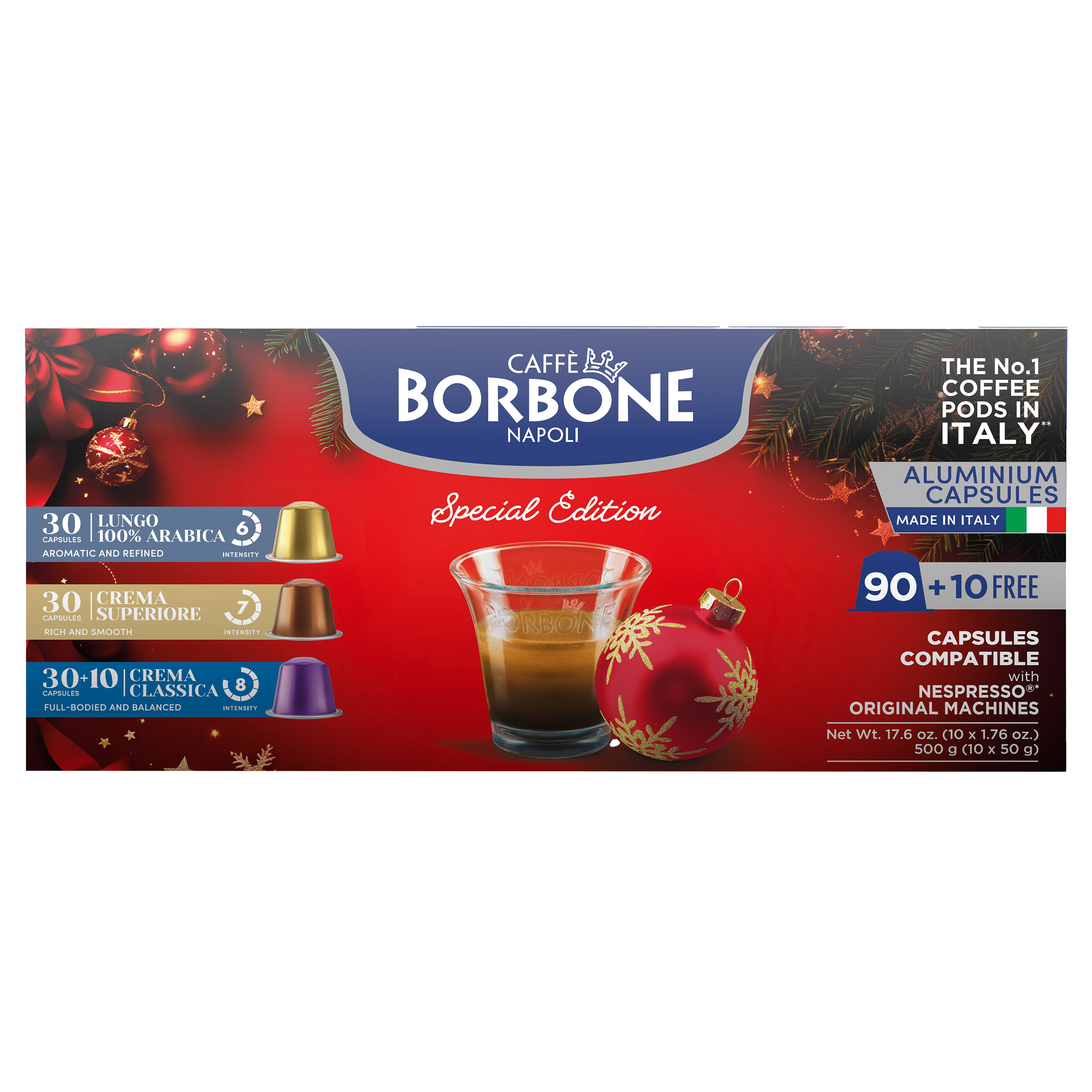 Caffè Borbone Special Edition Nespresso Compatible Pods, 100 count