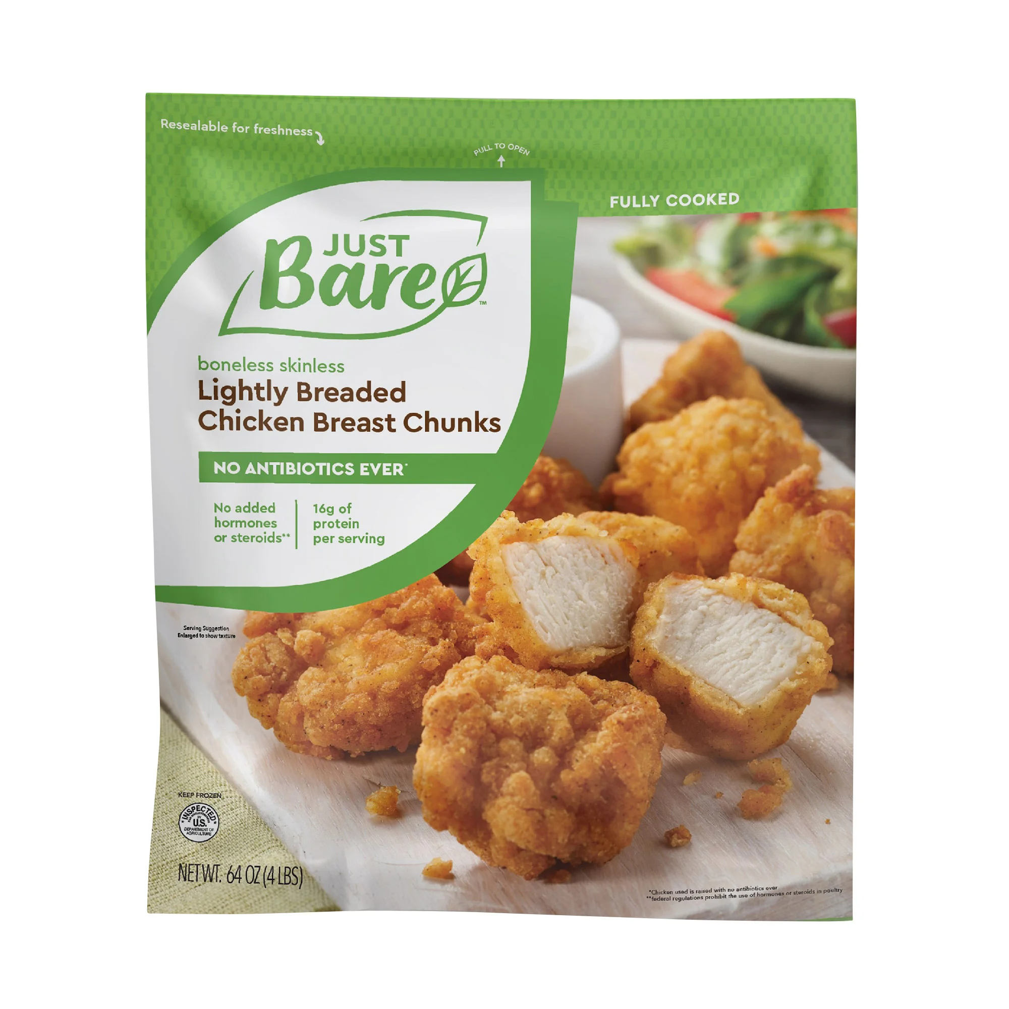 Just Bare Lightly Breaded Chicken Breast Chunks