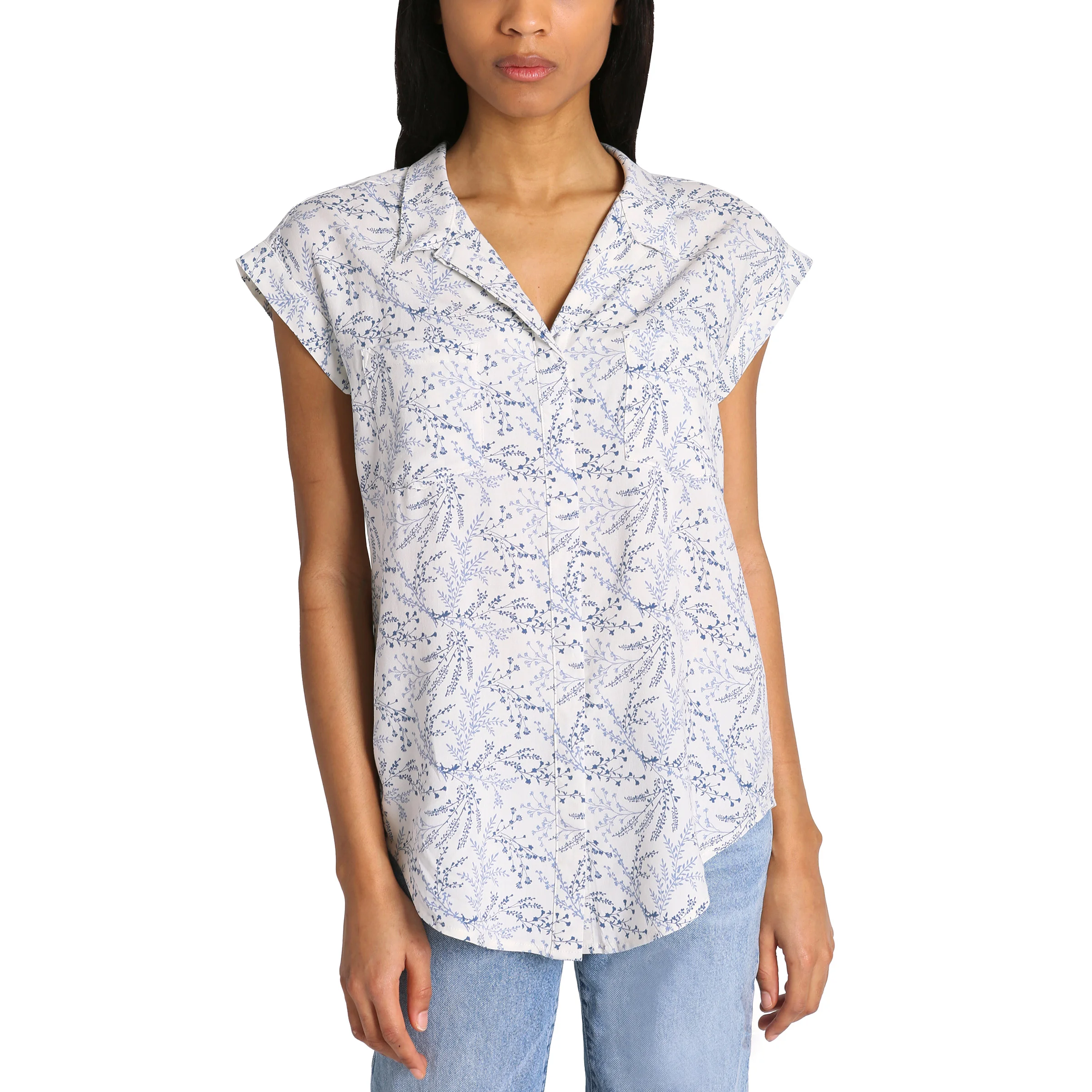 Jachs Girlfriend Women's Button Front Blouse 