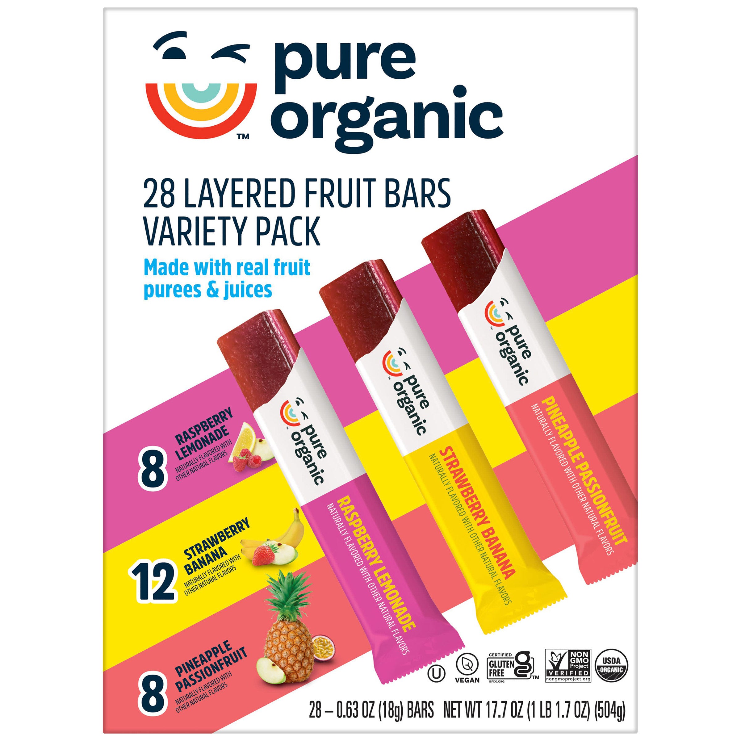 Pure Organic Layered Fruit Bars