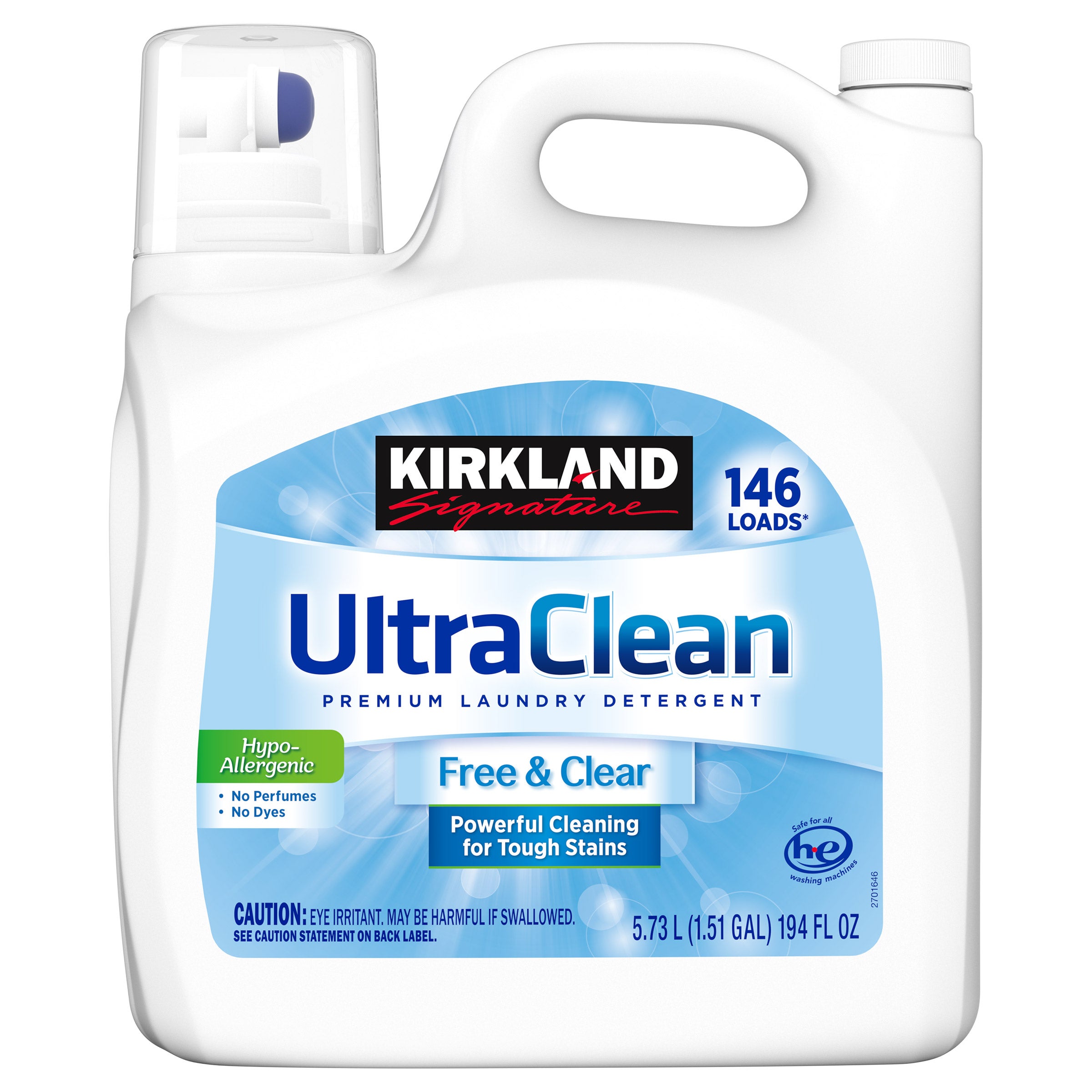Kirkland Signature Ultra Clean Free & Clear HE Liquid Laundry Detergent
