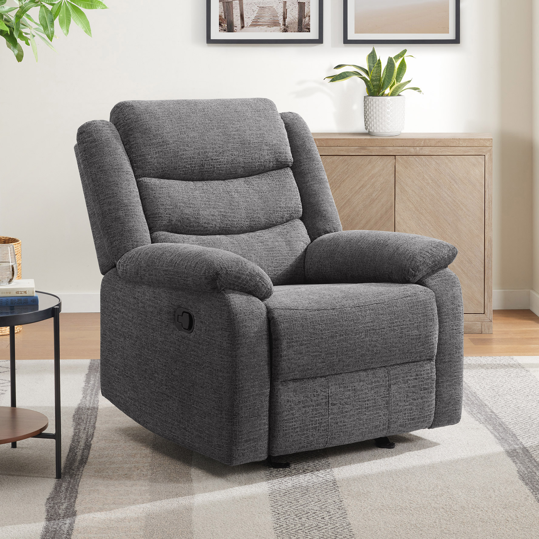 Oliver Fabric Glider Rocker Recliner