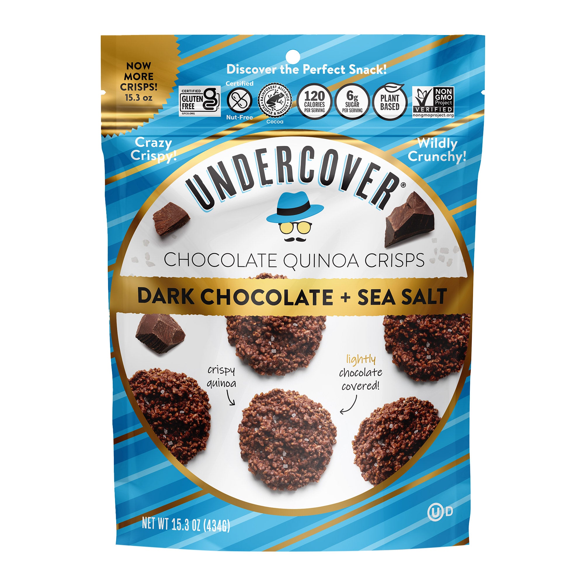 Undercover Dark Chocolate + Sea Salt Quinoa Crisps