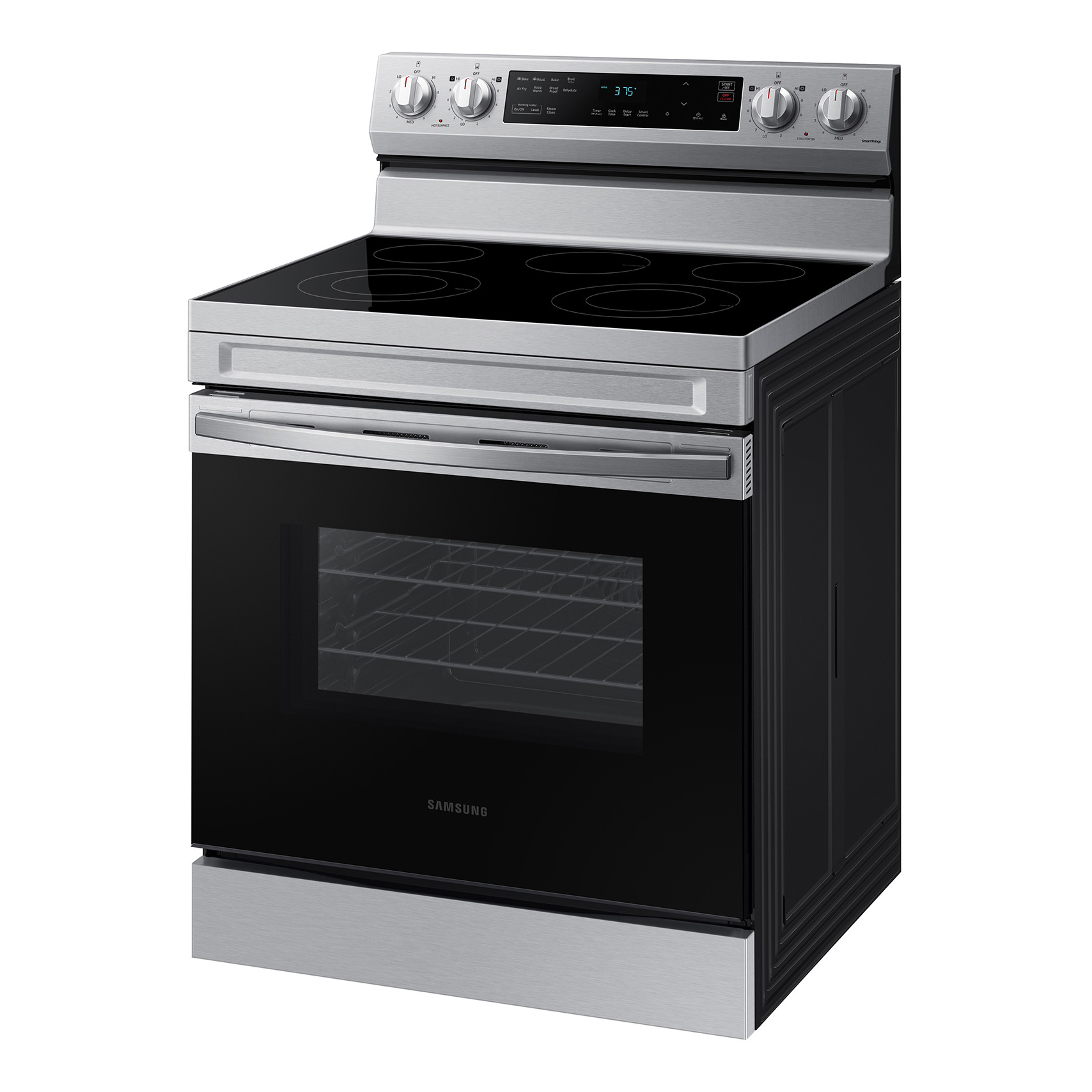 Samsung 30 in. 6.3 cu. ft. Stainless Steel Electric Range with Air Fry and Built-in Wi-Fi