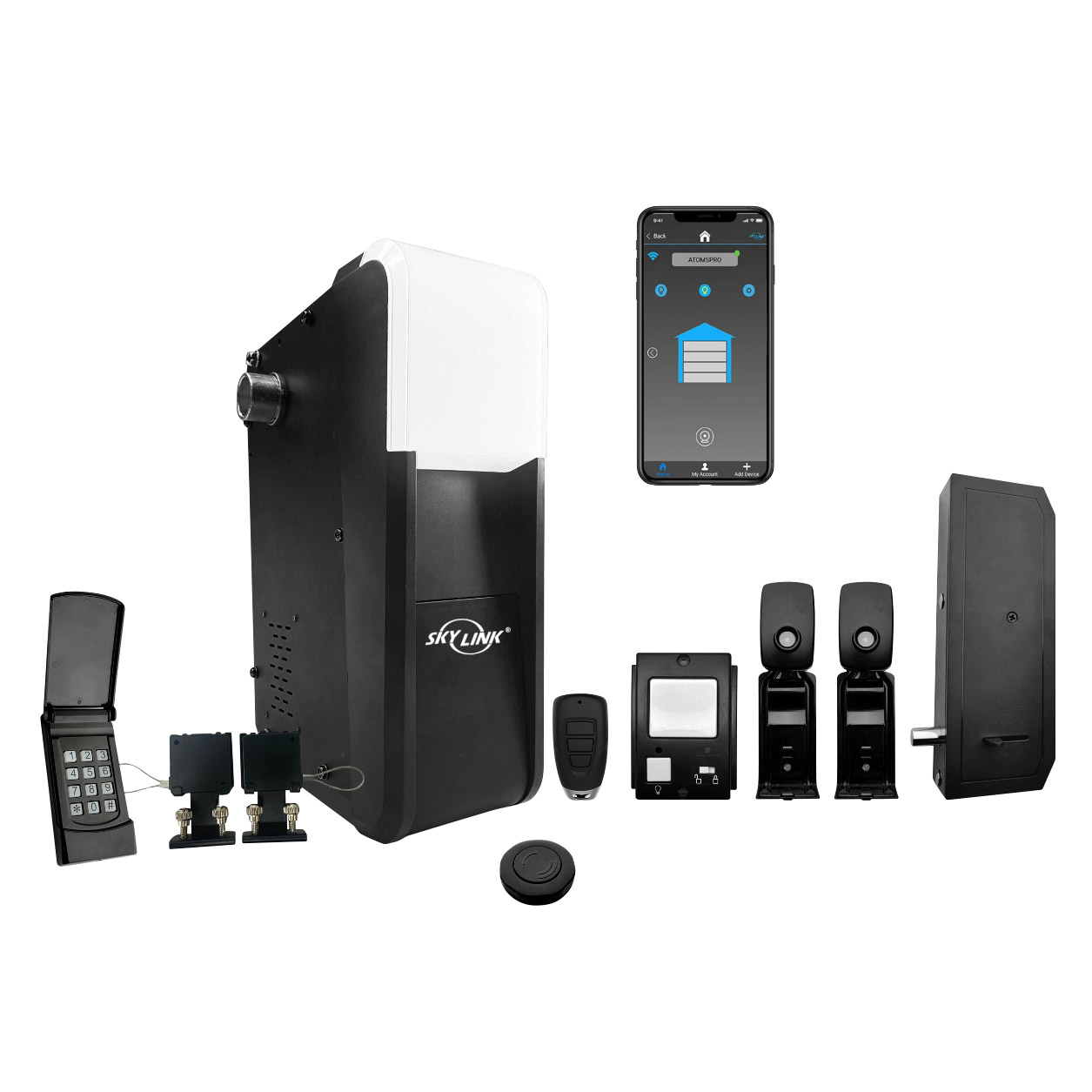 Skylink Side Wall Mount Garage Door Opener with  Wireless  and LED, For Residential Sectional Garage Doors