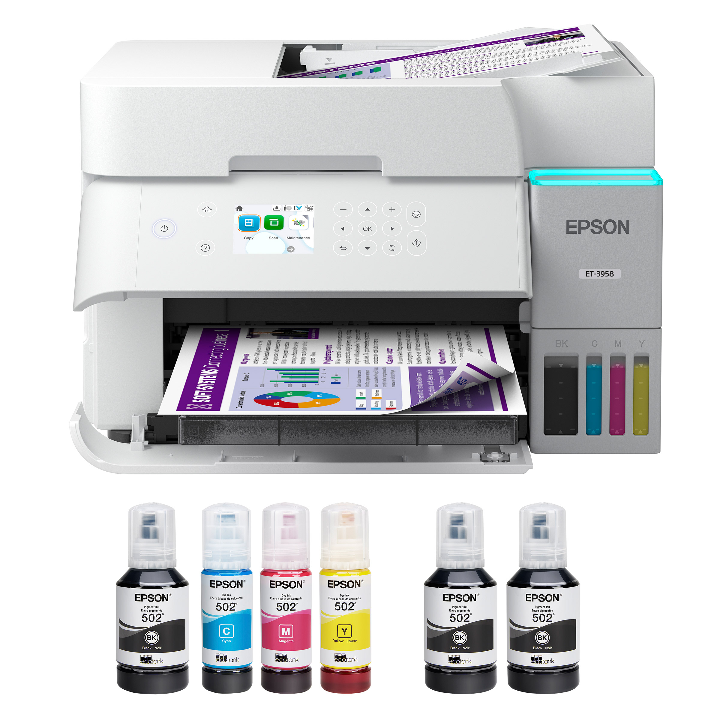 Epson EcoTank Wireless All-in-One Colour Supertank Printer with 2 Bonus Black Ink Bottles