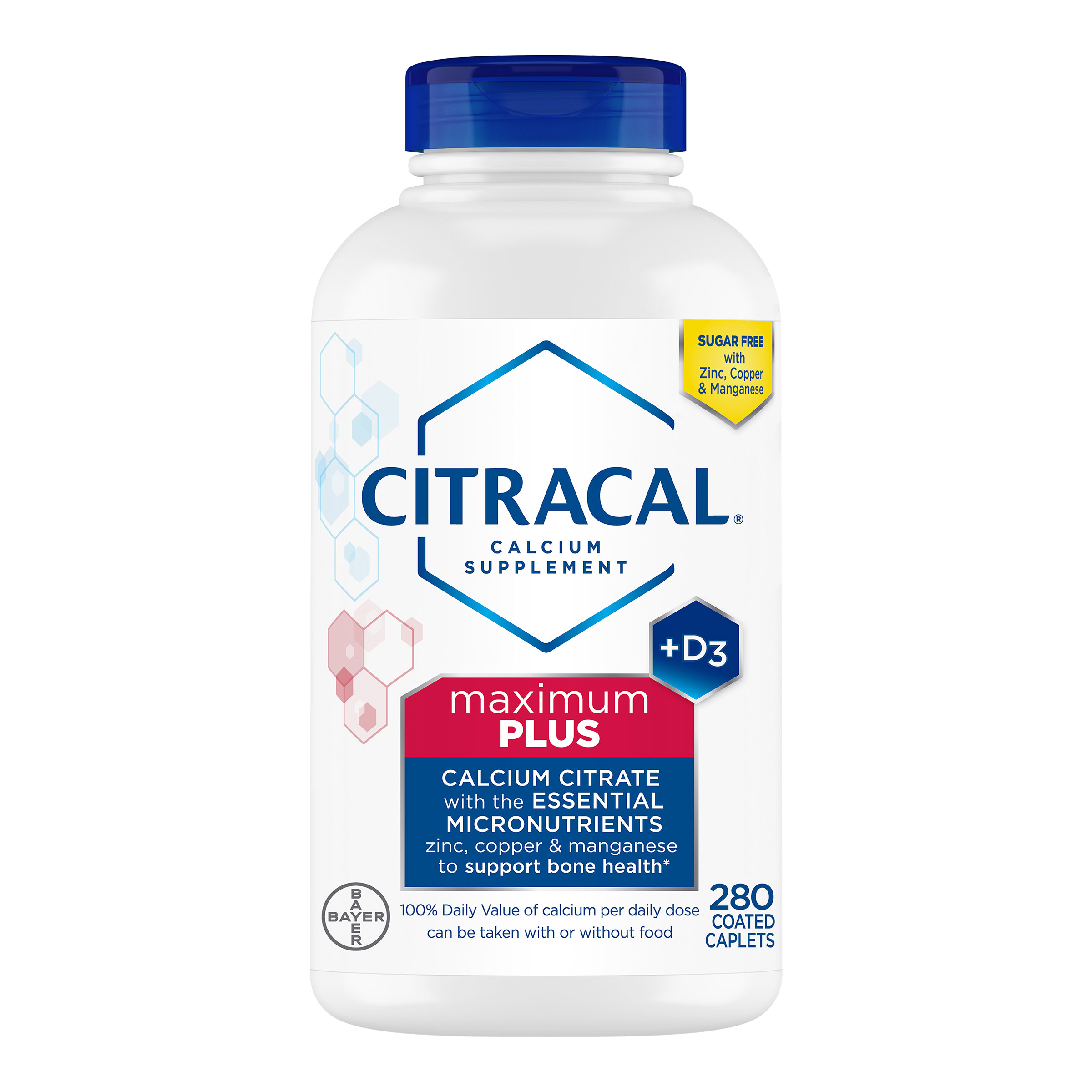 Citracal Maximum Plus Calcium Citrate + D3, 280 Caplets | Costco