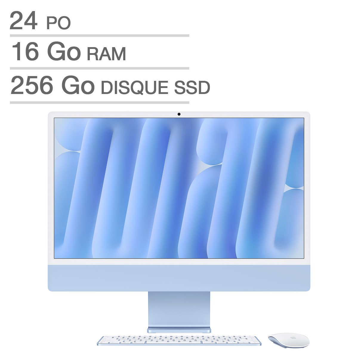 Apple 24 in. iMac, Apple M4 Chip - 16 GB RAM, 256 GB SSD, Blue
