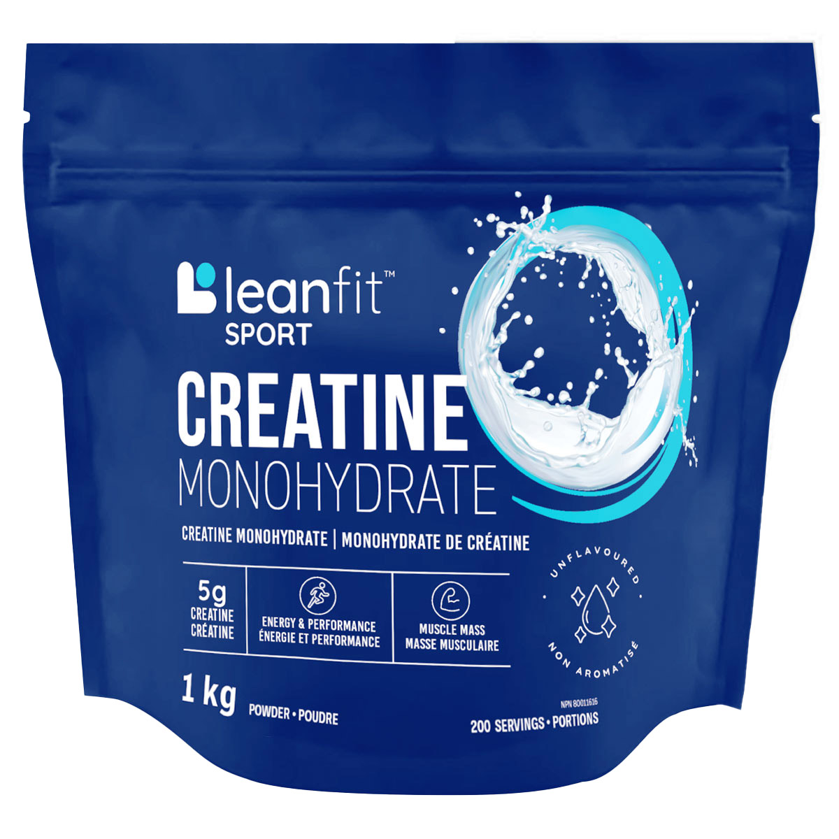 Monohydrate de créatine Leanfit Sport, 1kg