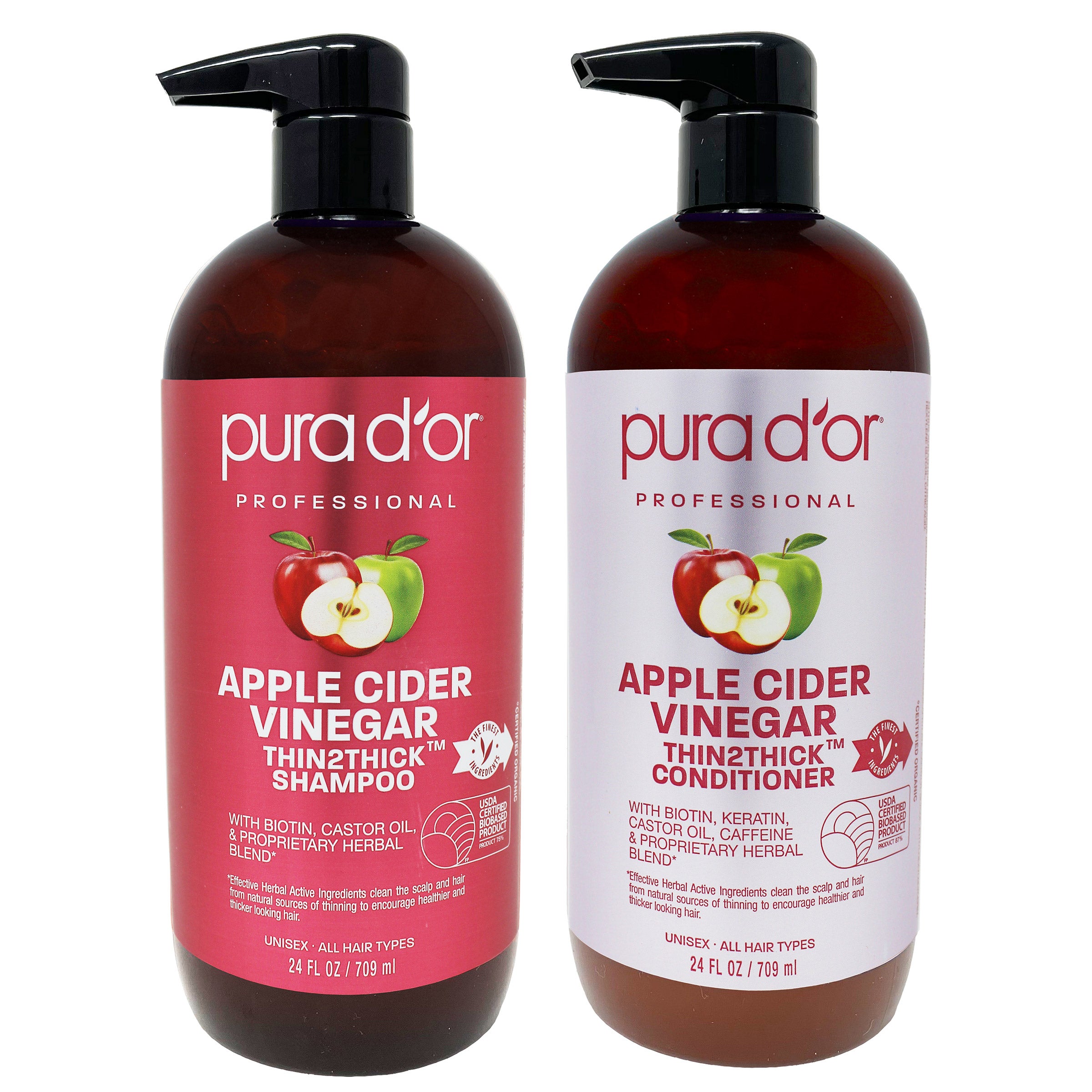 Pura D'Or THIN2THICK shampoo and conditioner