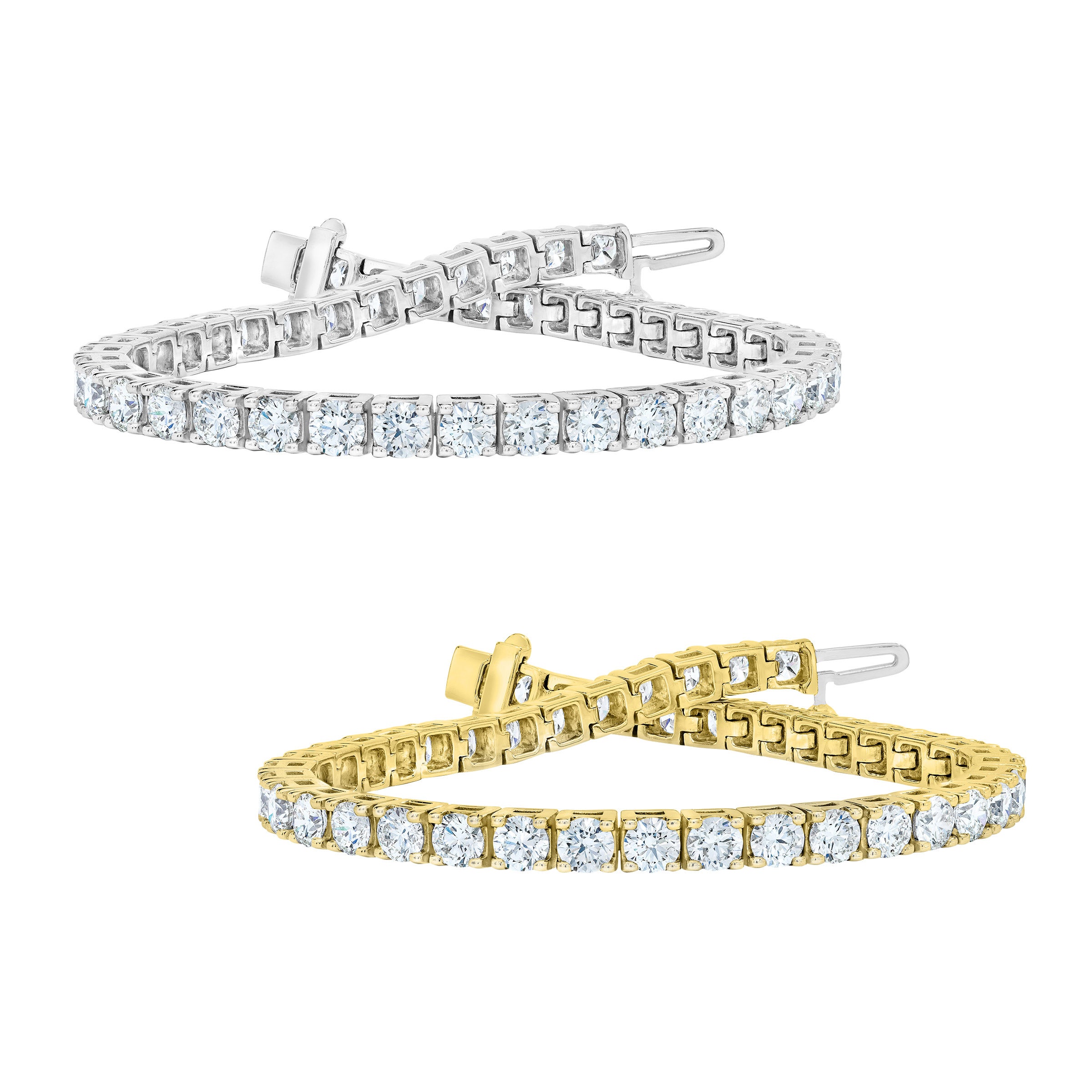 Round Brilliant 8.00 ctw Diamond 14kt Gold Tennis Bracelet