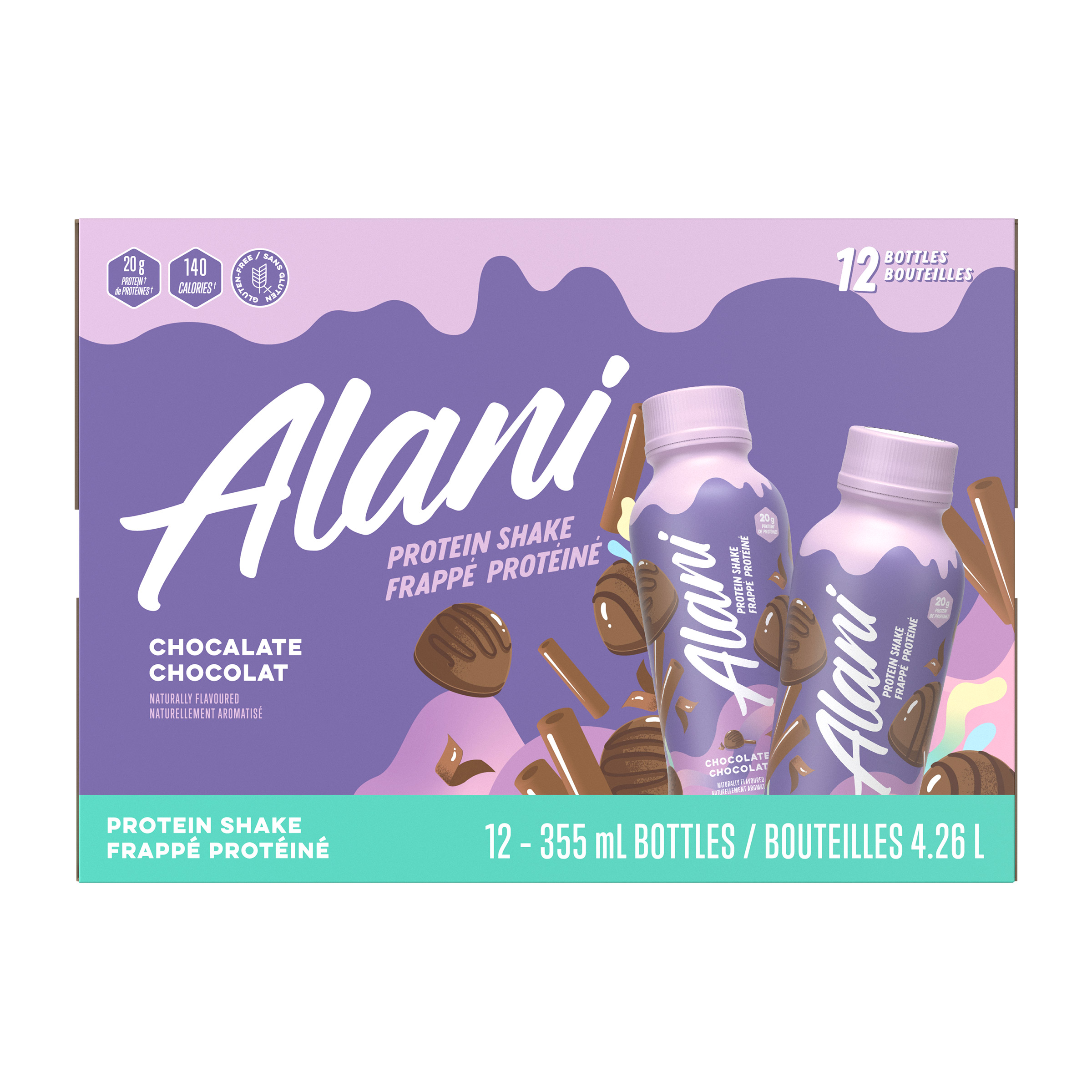 Alani Nu Protein Shake Chocolate, 12 x 355 mL