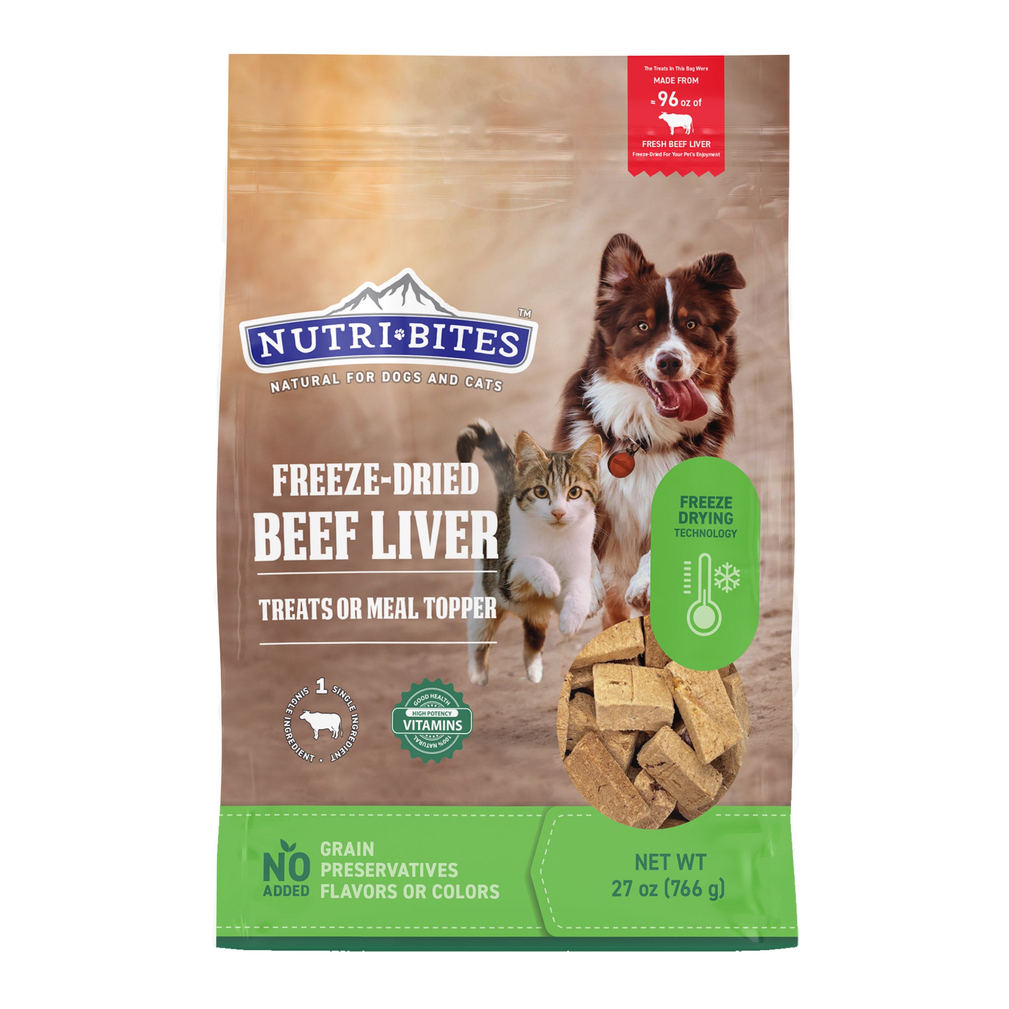 NutriBites Freeze-Dried Beef Liver Natural Dog Treats