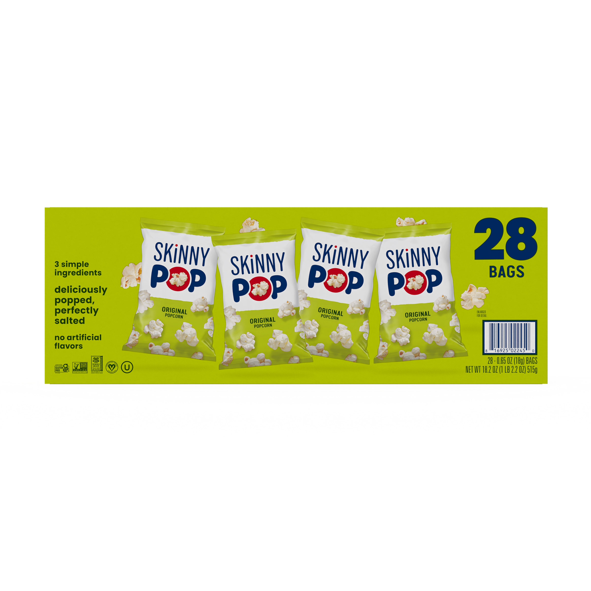 Skinny Pop Popcorn  0.65 oz  28-count
