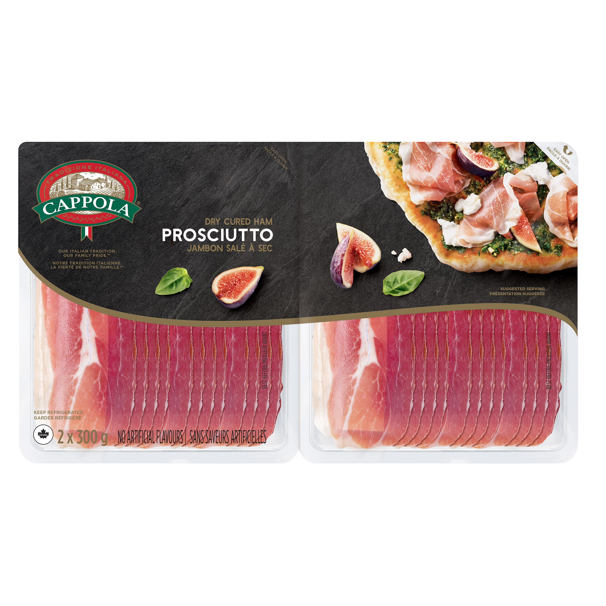Cappola Sliced Prosciutto, 2 x 300 g